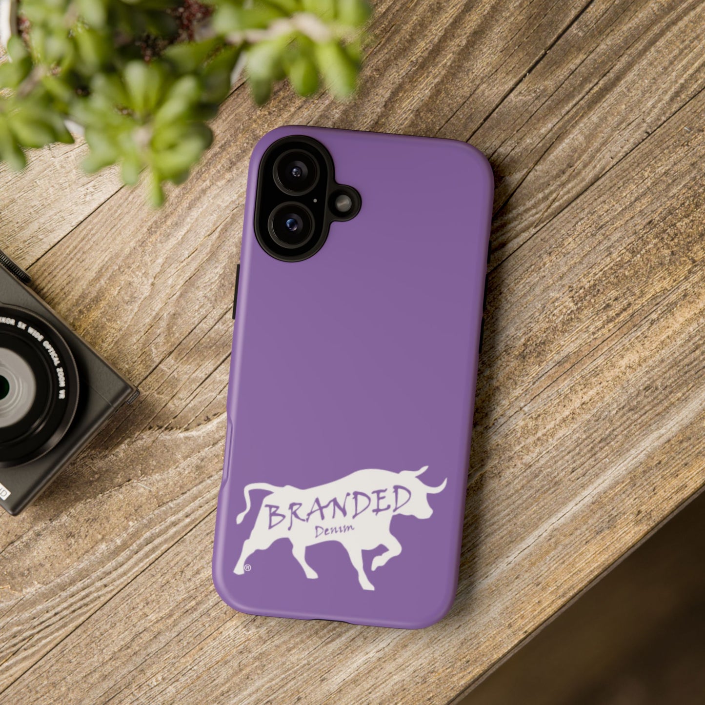 Purple Branded Denim Logo IPhone, Samsung, Google Tough Cases