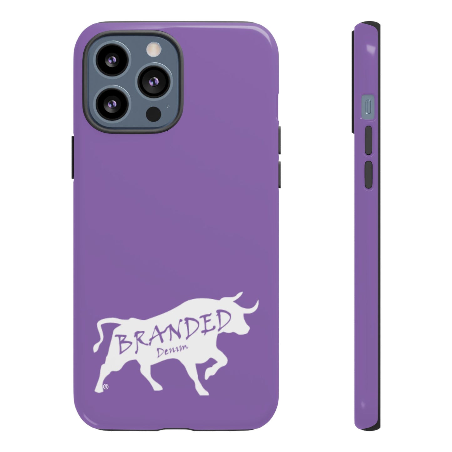 Purple Branded Denim Logo IPhone, Samsung, Google Tough Cases