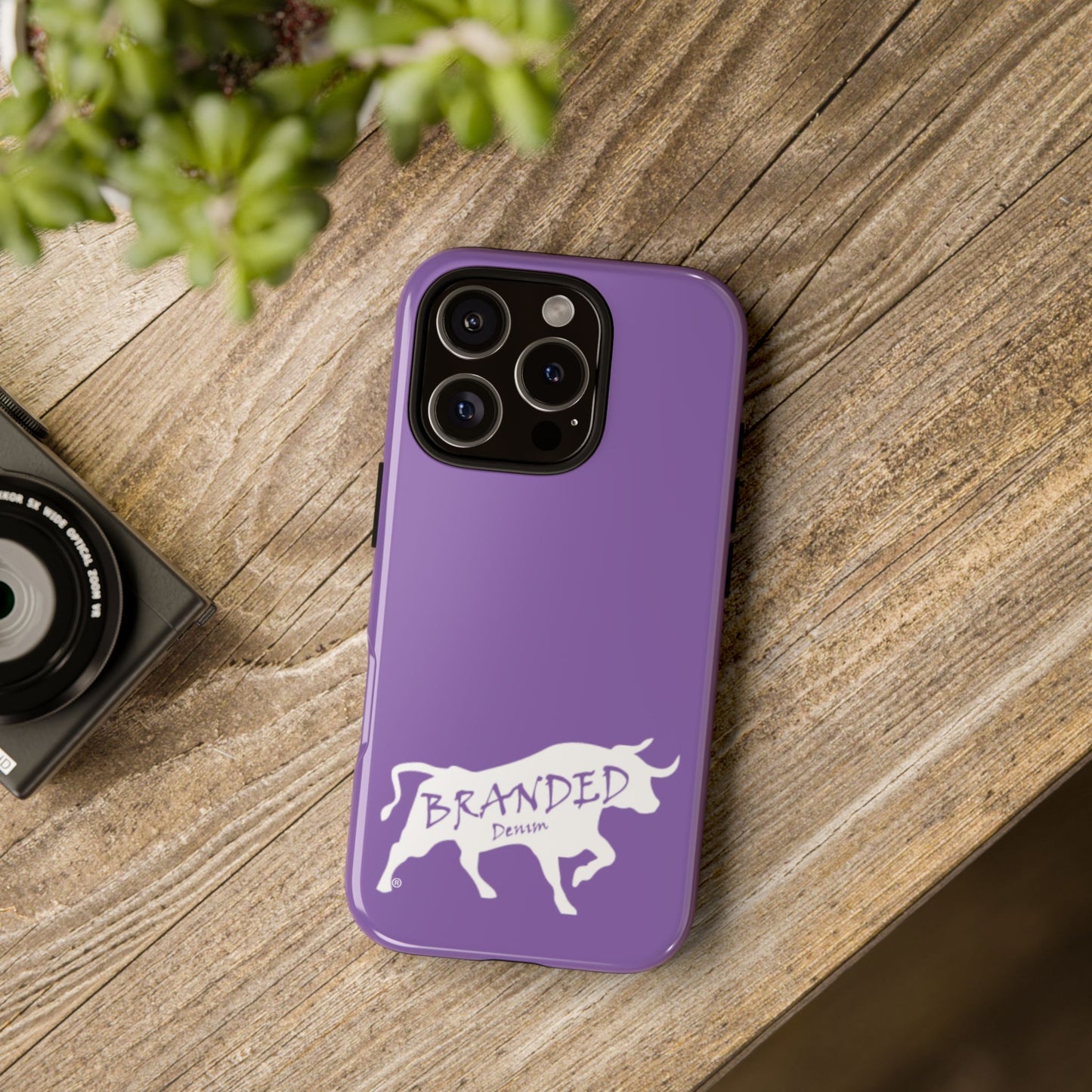 Purple Branded Denim Logo IPhone, Samsung, Google Tough Cases