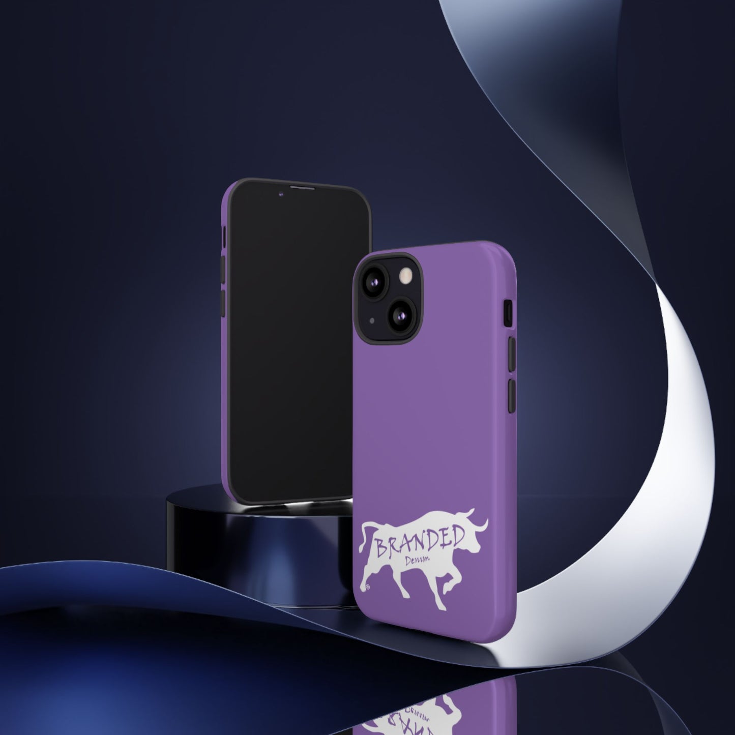 Purple Branded Denim Logo IPhone, Samsung, Google Tough Cases