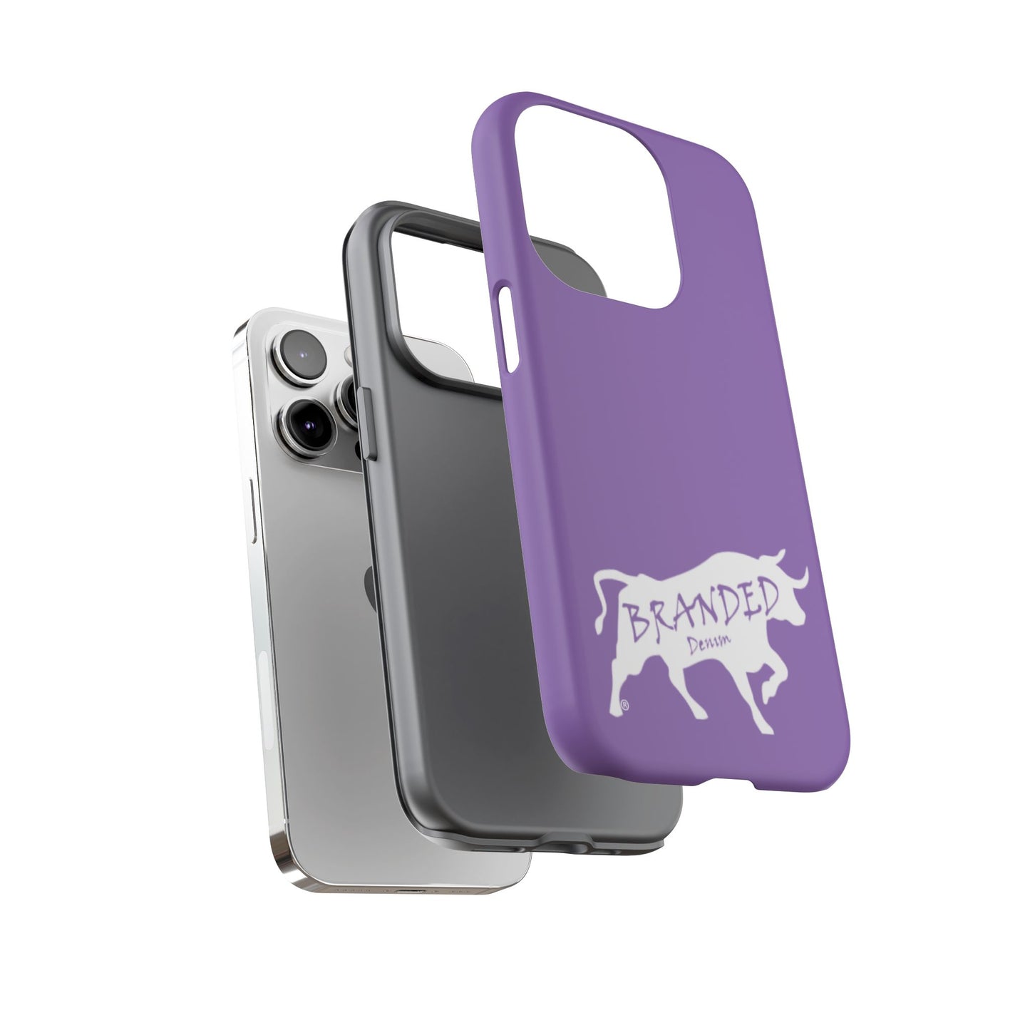 Purple Branded Denim Logo IPhone, Samsung, Google Tough Cases