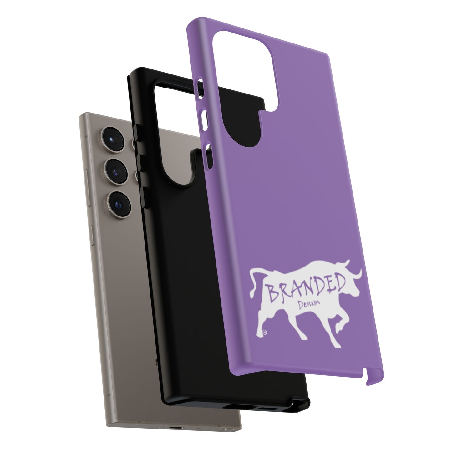 Purple Branded Denim Logo IPhone, Samsung, Google Tough Cases