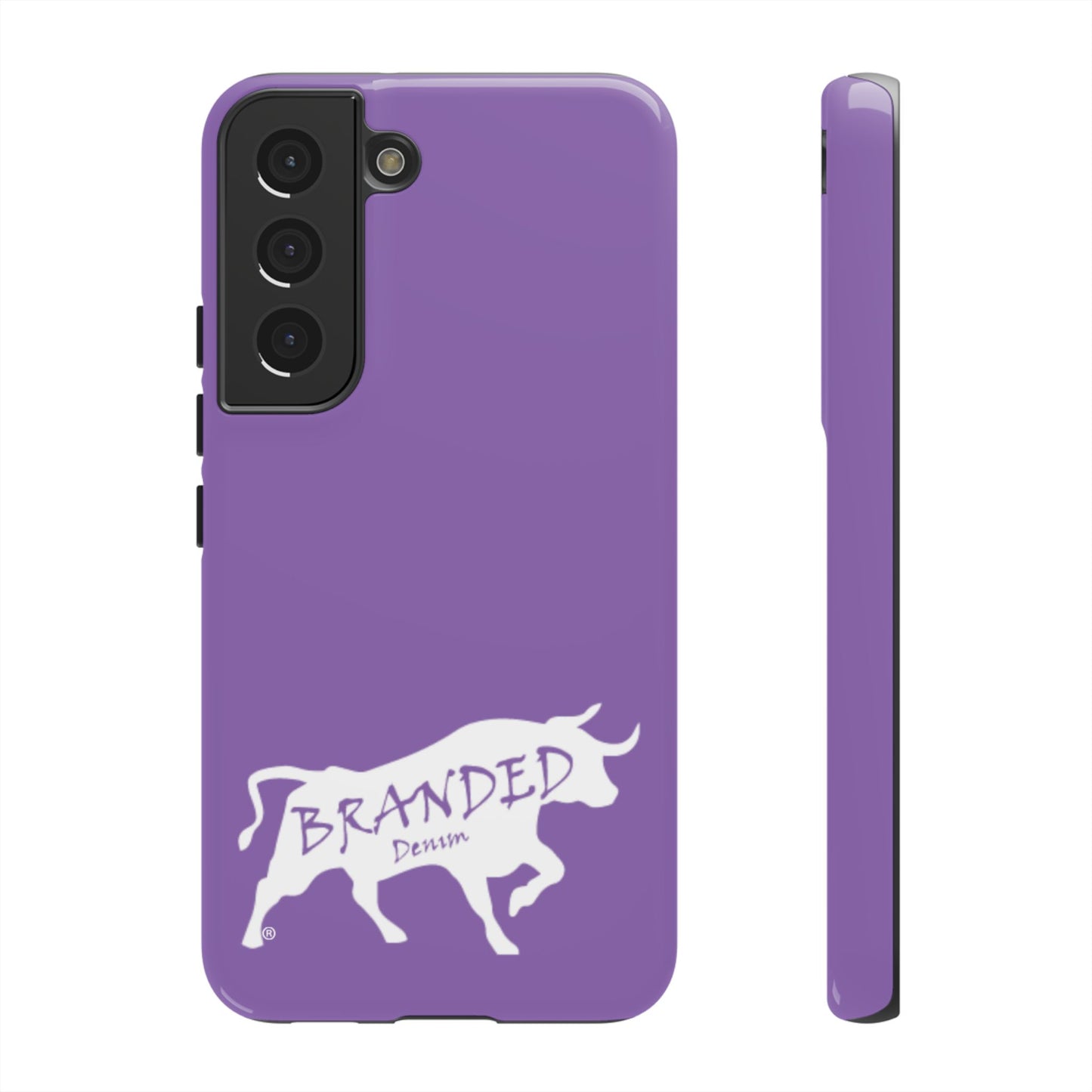 Purple Branded Denim Logo IPhone, Samsung, Google Tough Cases