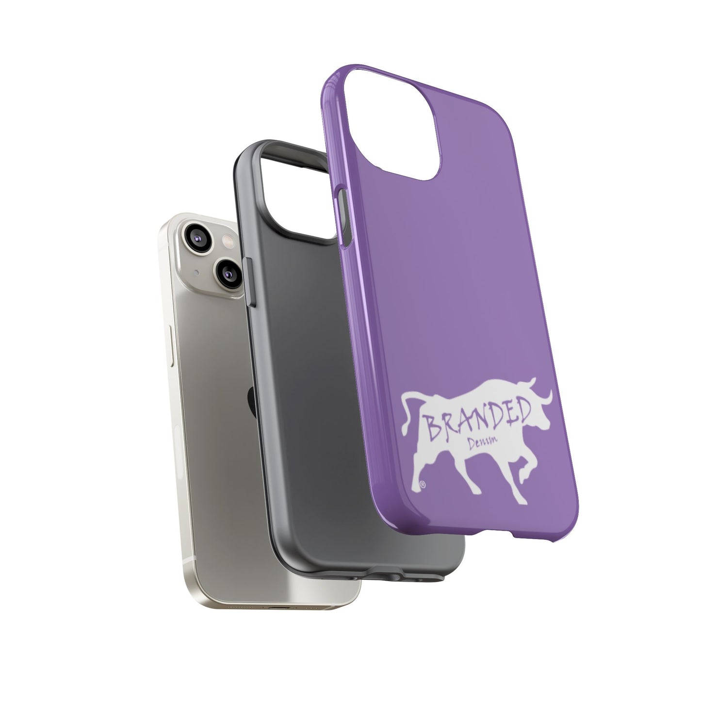 Purple Branded Denim Logo IPhone, Samsung, Google Tough Cases