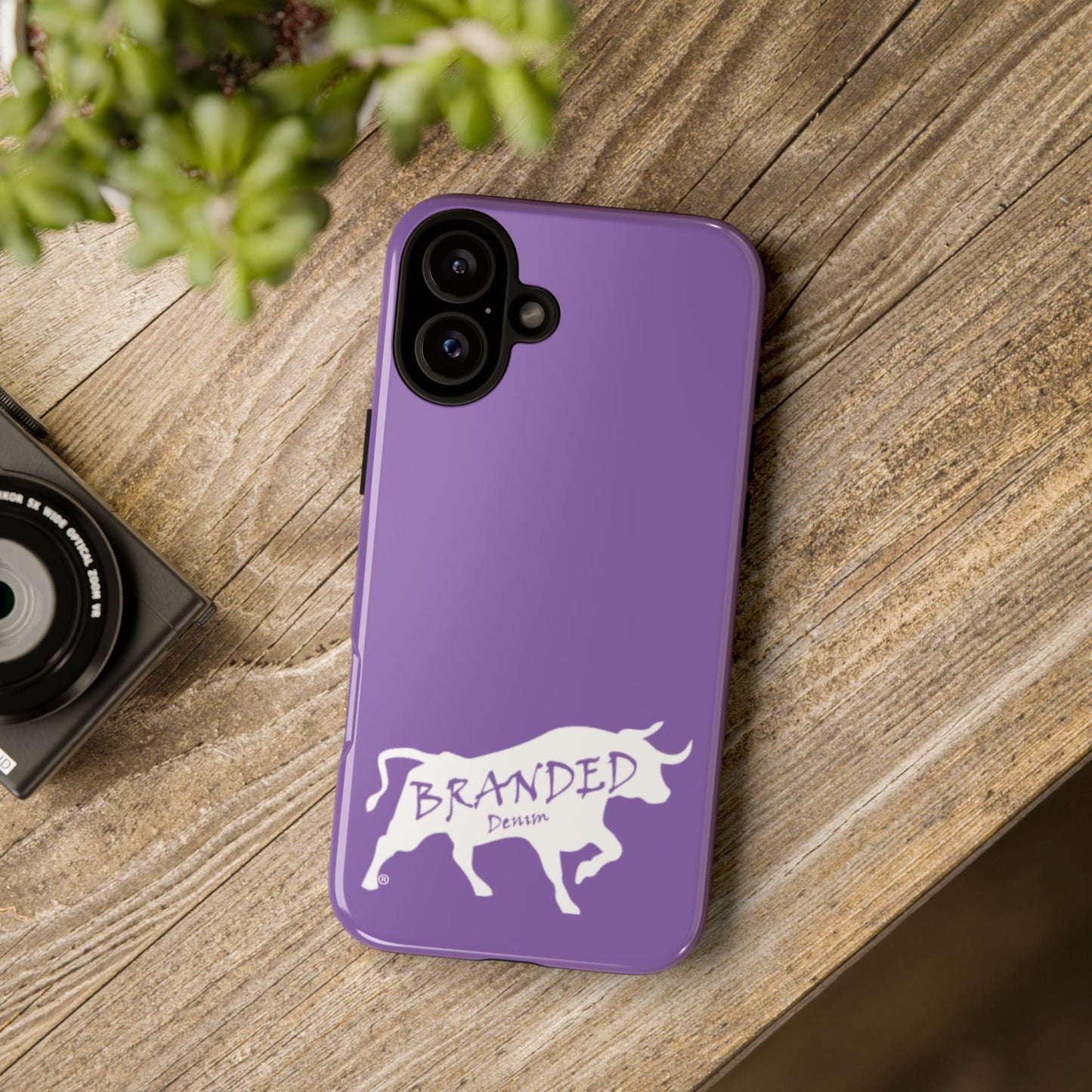 Purple Branded Denim Logo IPhone, Samsung, Google Tough Cases