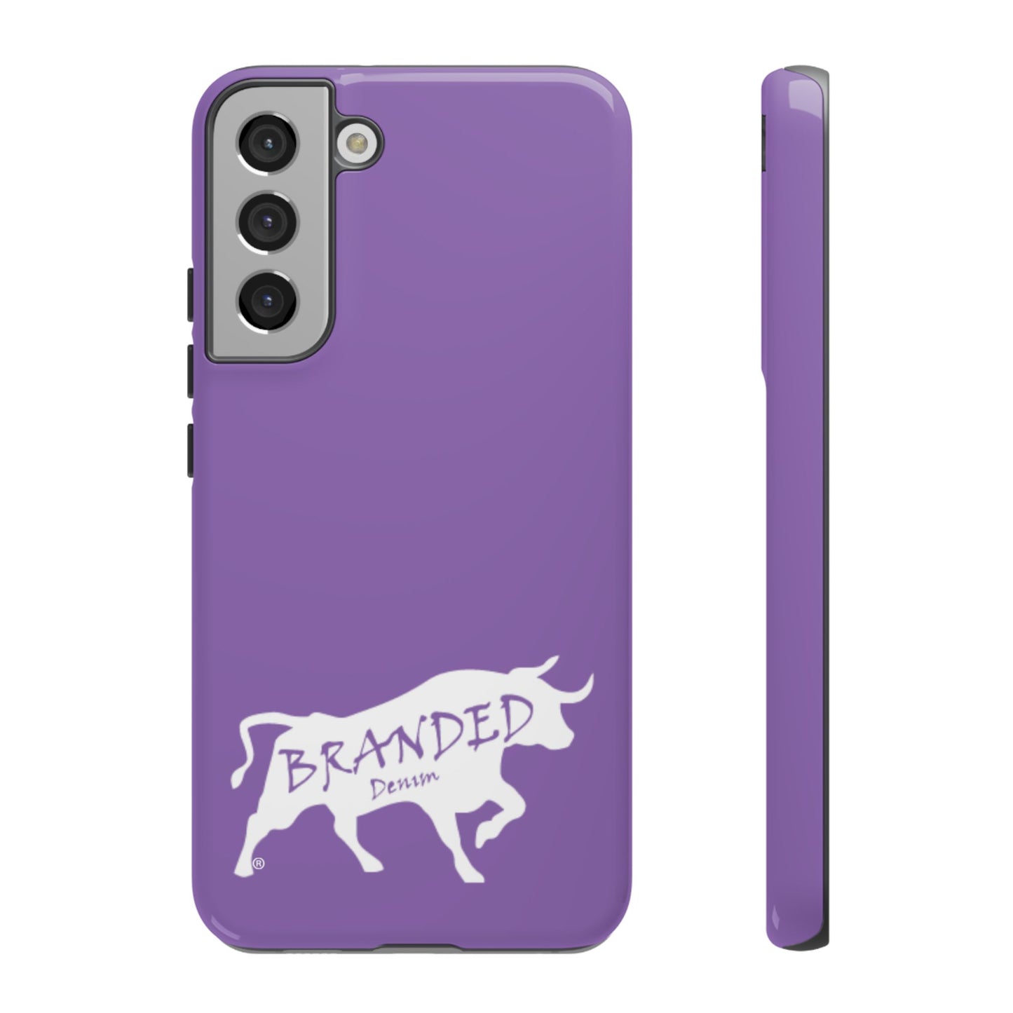 Purple Branded Denim Logo IPhone, Samsung, Google Tough Cases