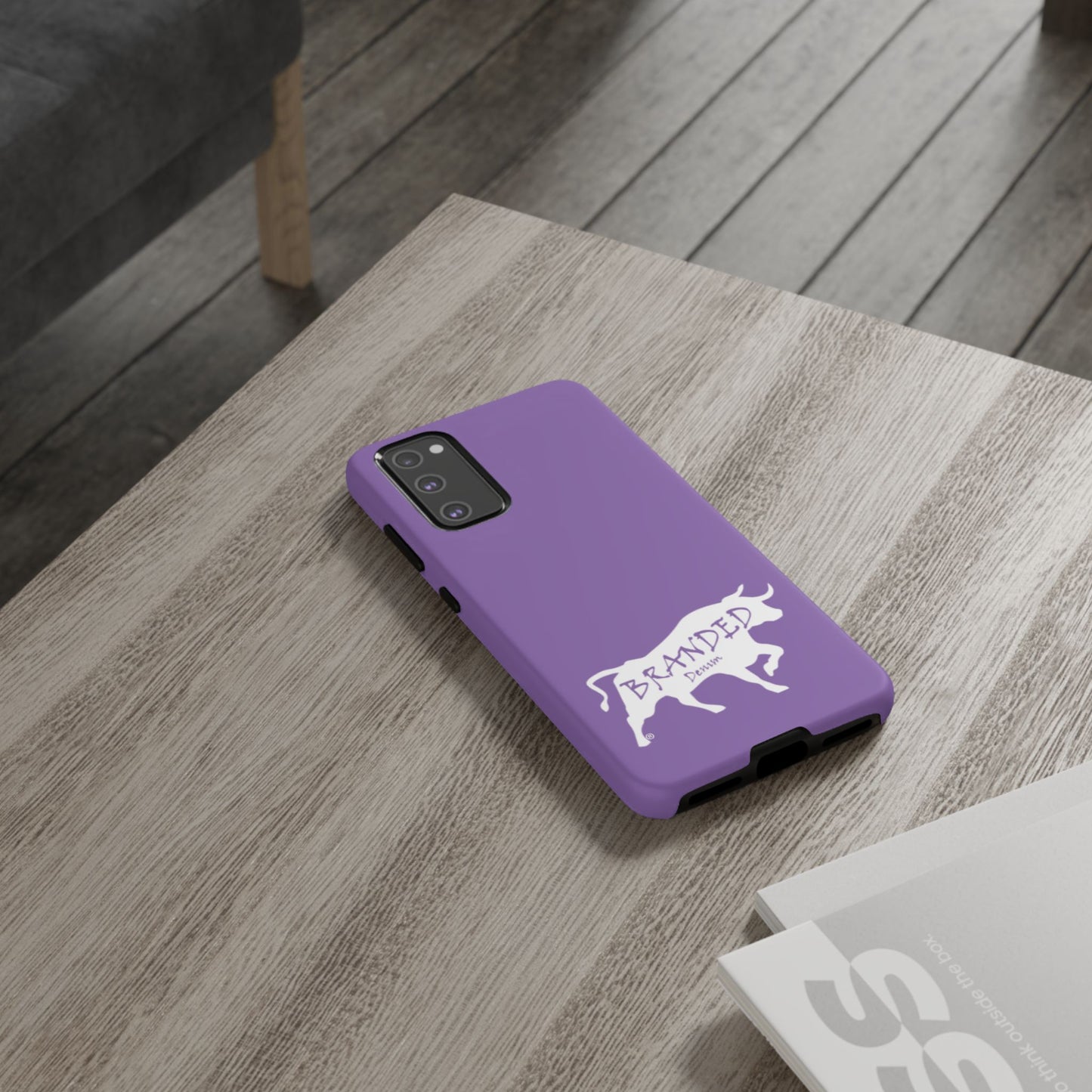 Purple Branded Denim Logo IPhone, Samsung, Google Tough Cases