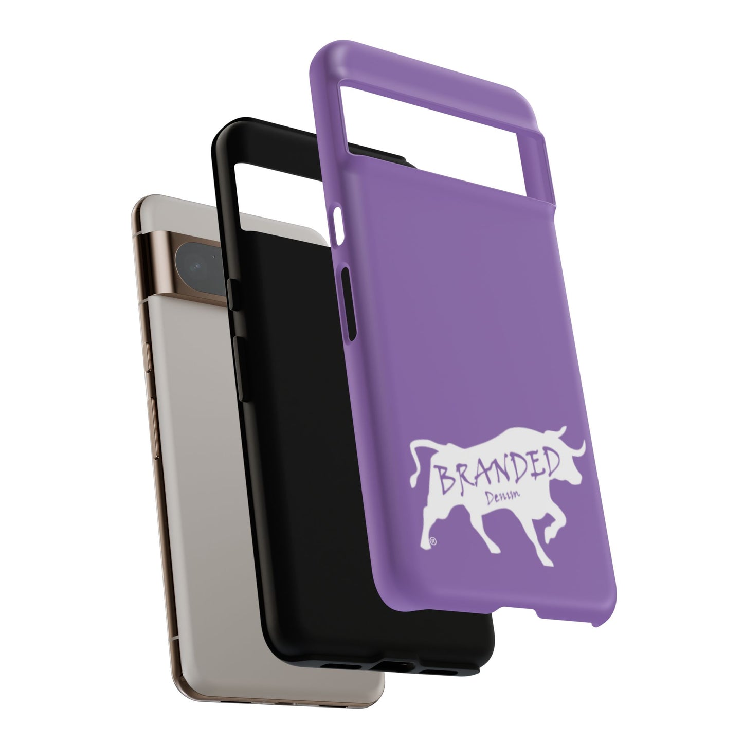 Purple Branded Denim Logo IPhone, Samsung, Google Tough Cases