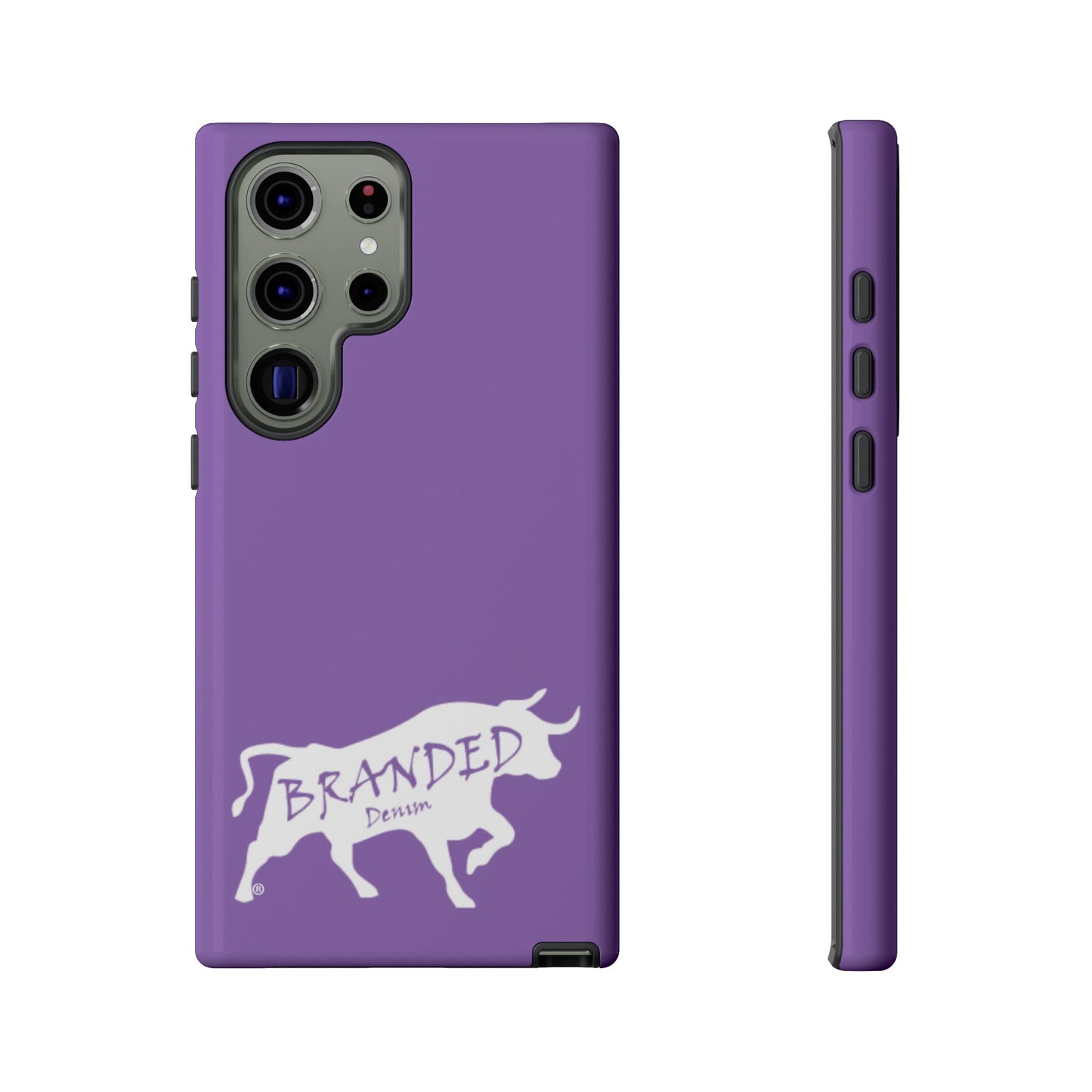 Purple Branded Denim Logo IPhone, Samsung, Google Tough Cases