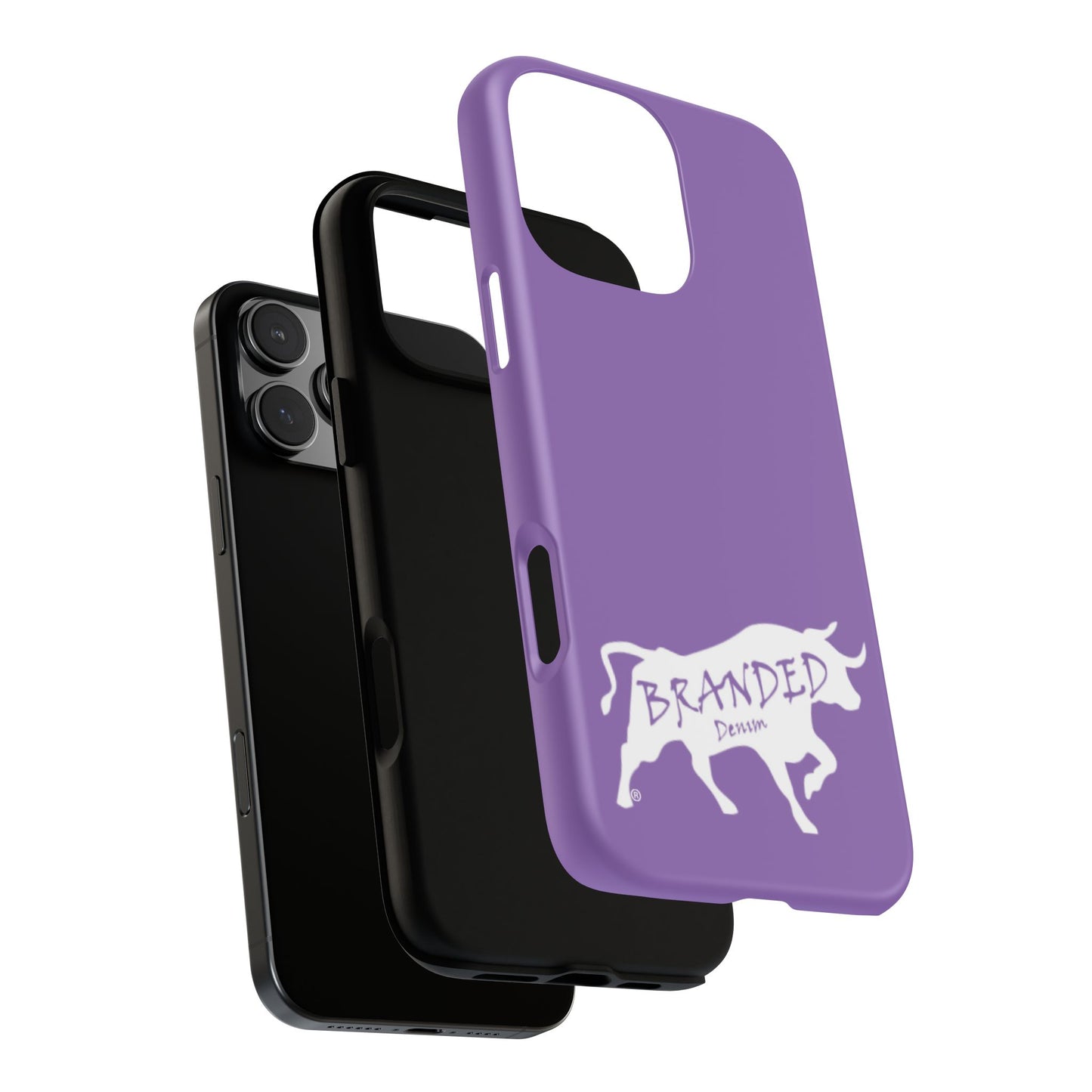 Purple Branded Denim Logo IPhone, Samsung, Google Tough Cases