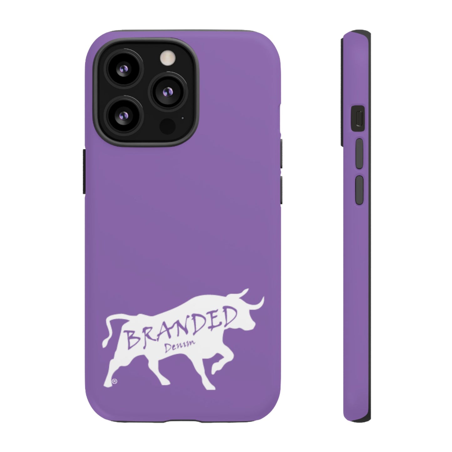 Purple Branded Denim Logo IPhone, Samsung, Google Tough Cases