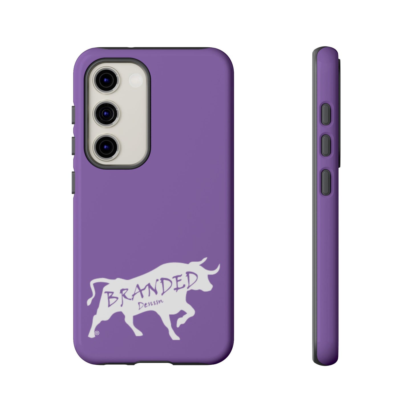 Purple Branded Denim Logo IPhone, Samsung, Google Tough Cases