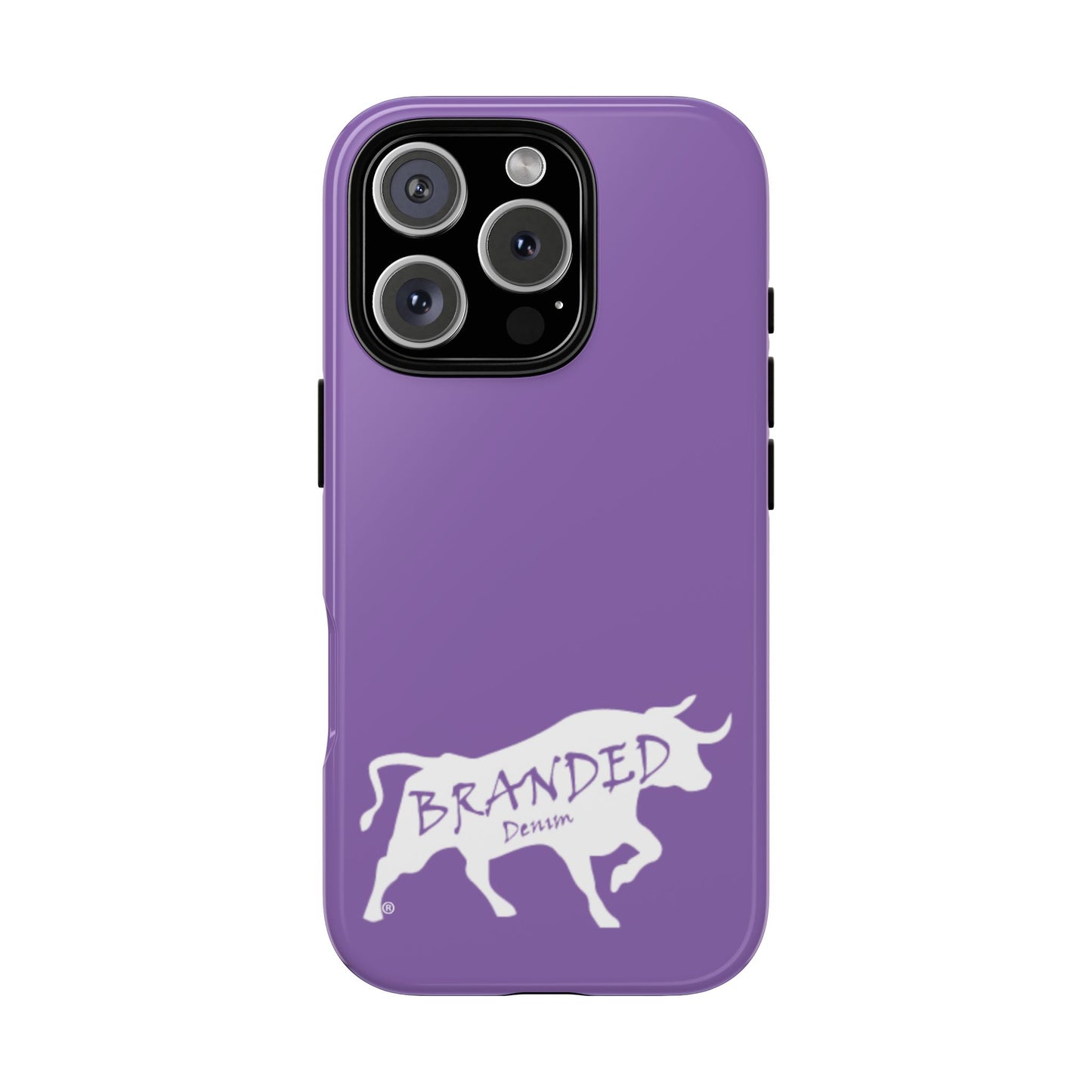 Purple Branded Denim Logo IPhone, Samsung, Google Tough Cases