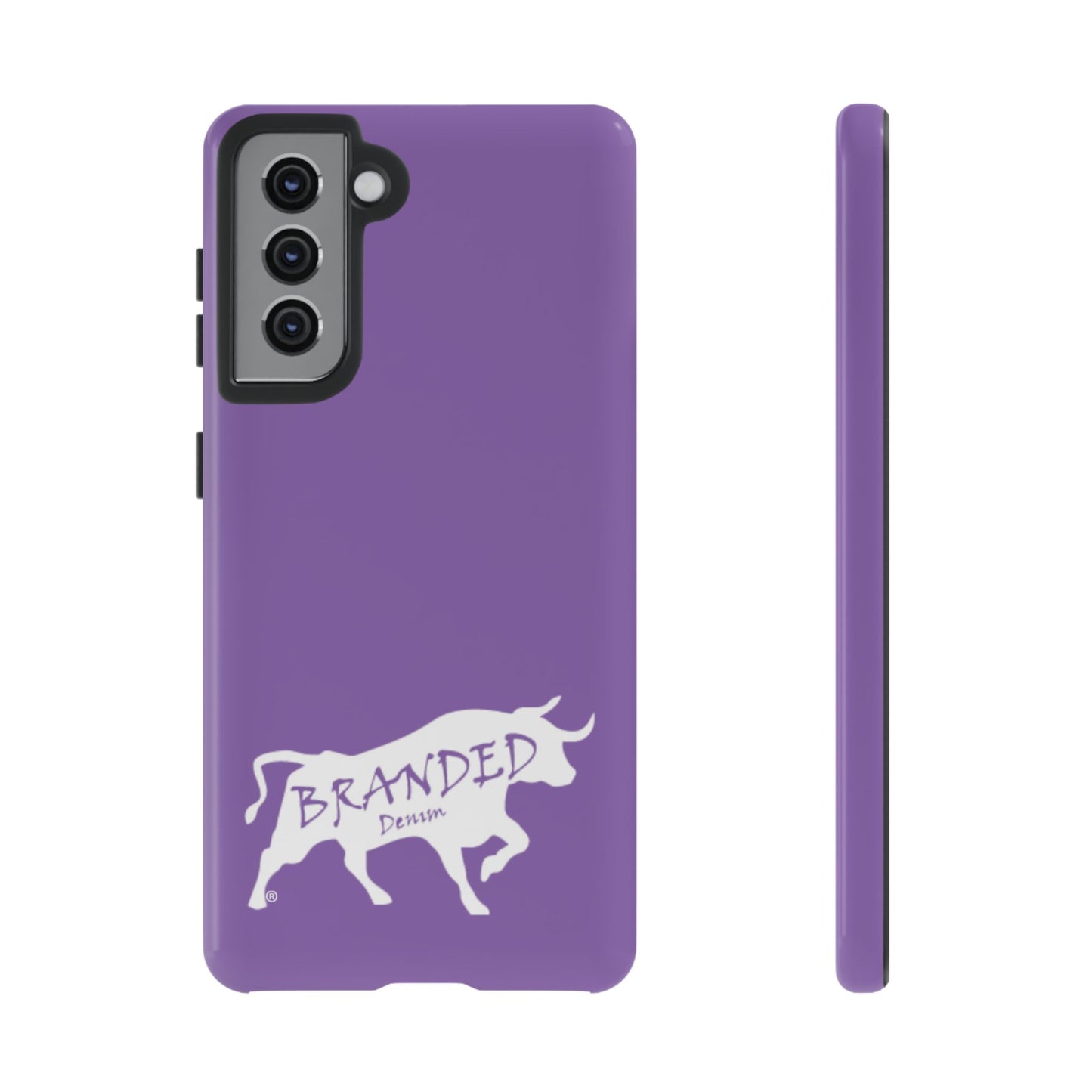 Purple Branded Denim Logo IPhone, Samsung, Google Tough Cases