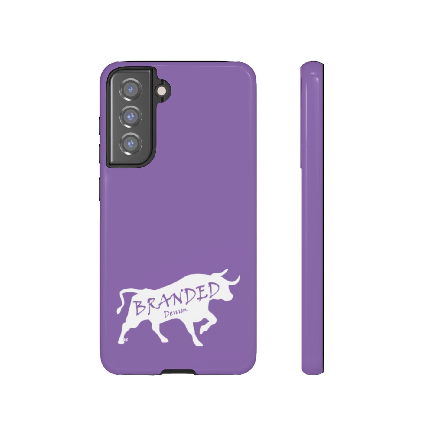 Purple Branded Denim Logo IPhone, Samsung, Google Tough Cases