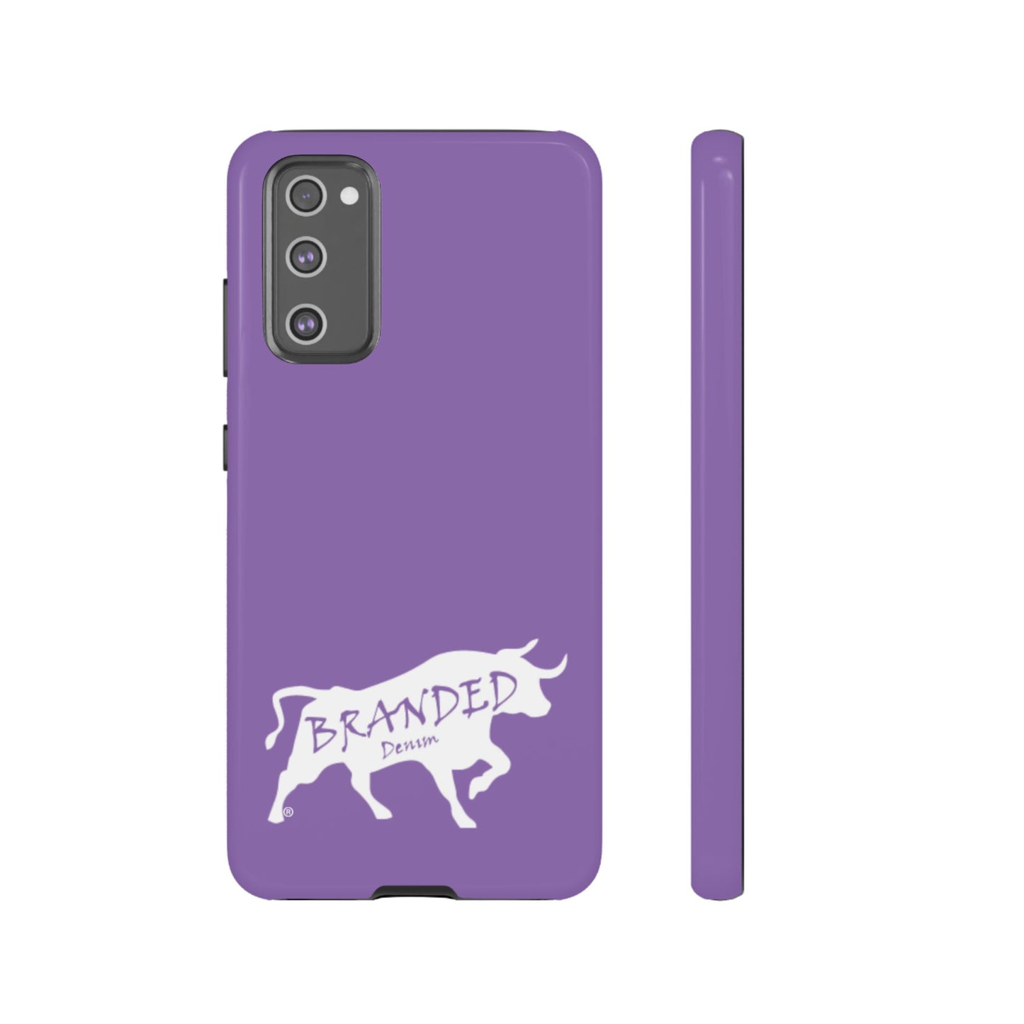 Purple Branded Denim Logo IPhone, Samsung, Google Tough Cases