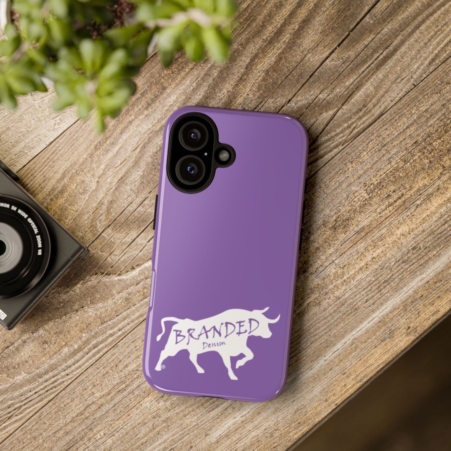 Purple Branded Denim Logo IPhone, Samsung, Google Tough Cases