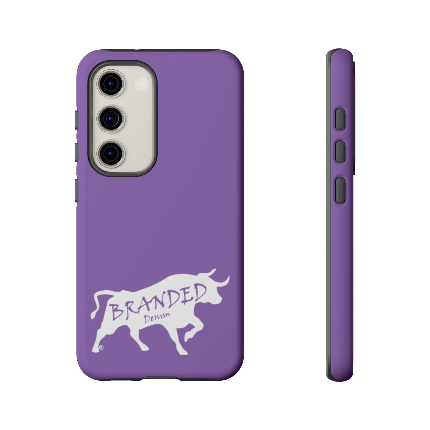 Purple Branded Denim Logo IPhone, Samsung, Google Tough Cases