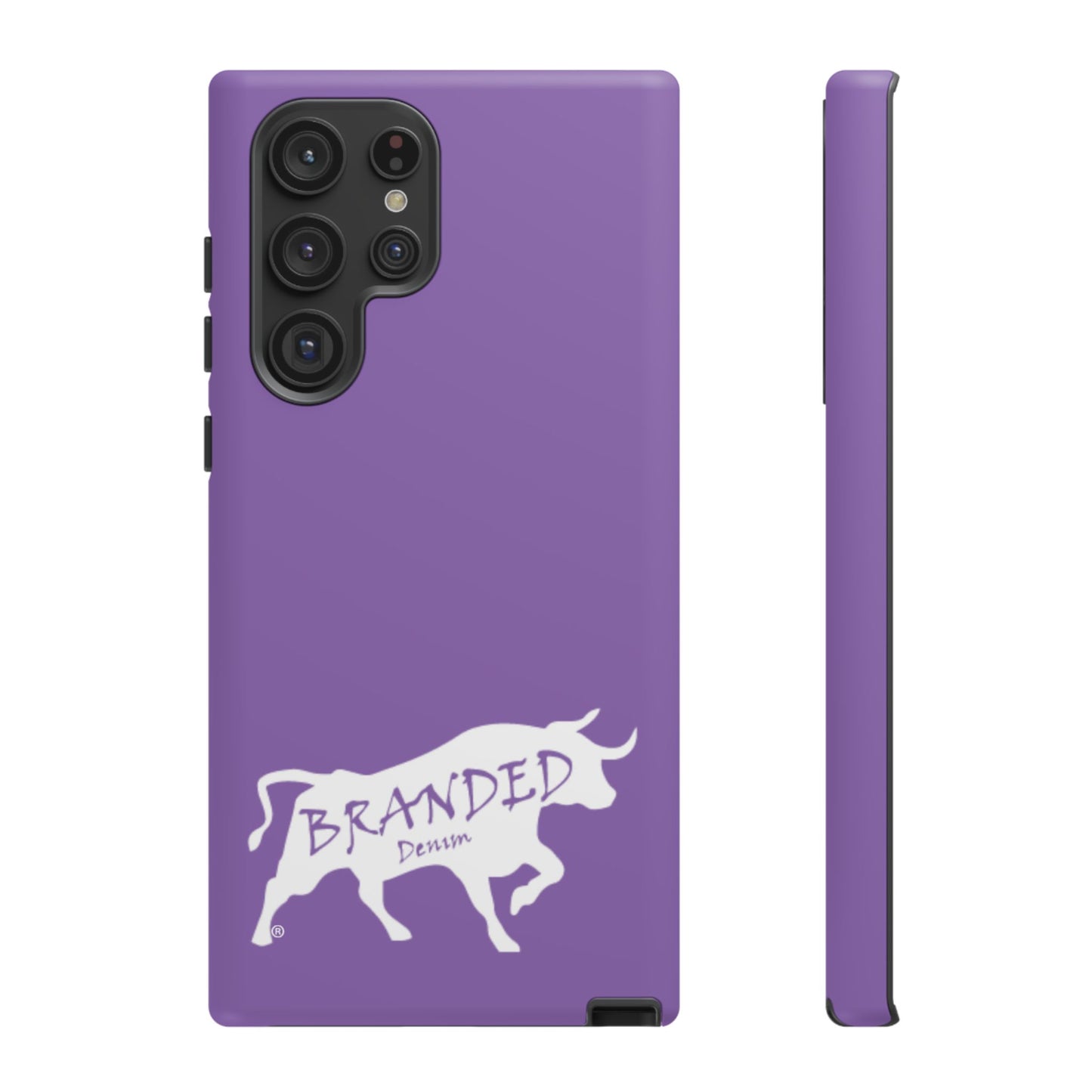 Purple Branded Denim Logo IPhone, Samsung, Google Tough Cases