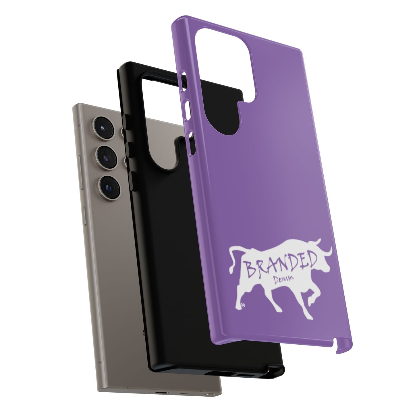 Purple Branded Denim Logo IPhone, Samsung, Google Tough Cases