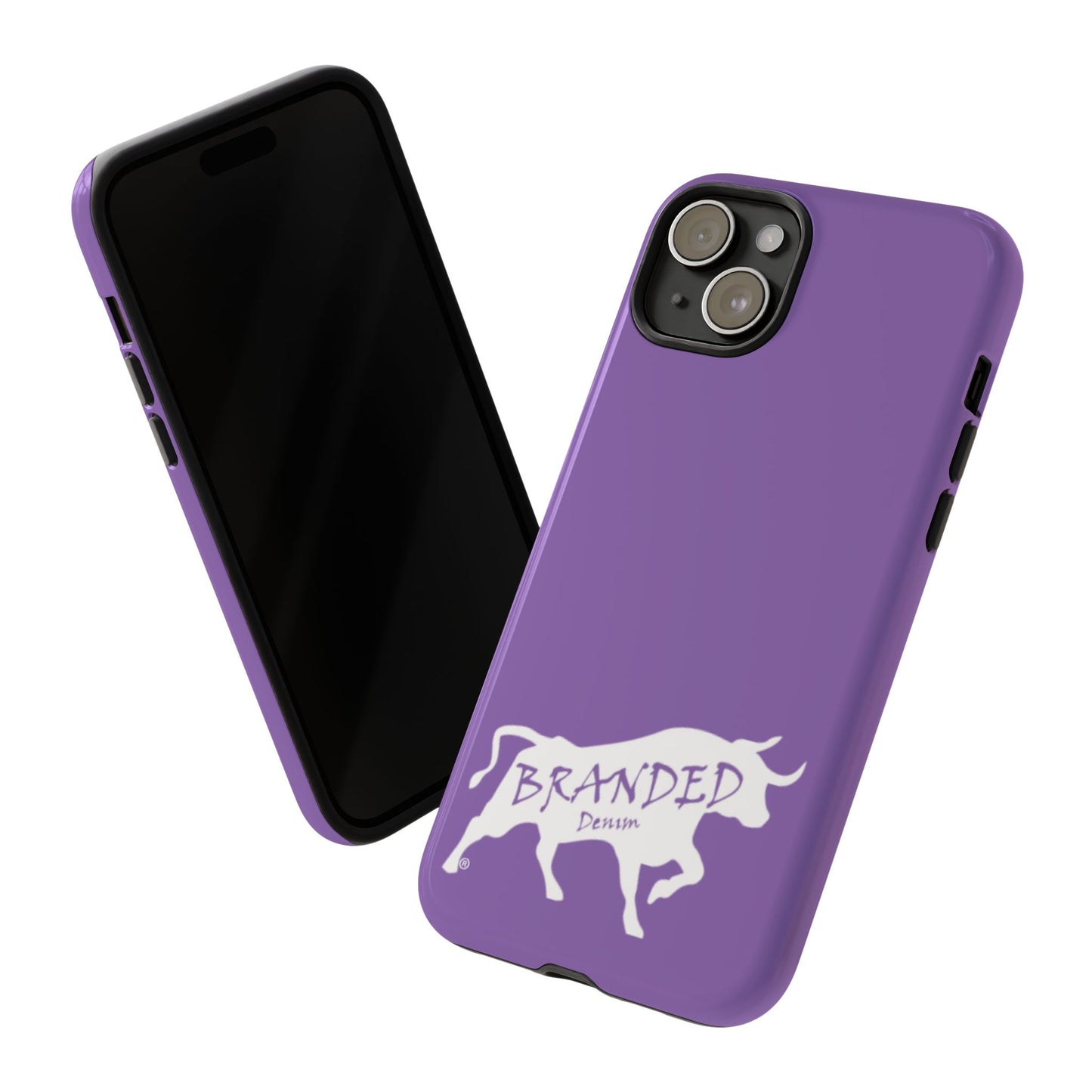 Purple Branded Denim Logo IPhone, Samsung, Google Tough Cases