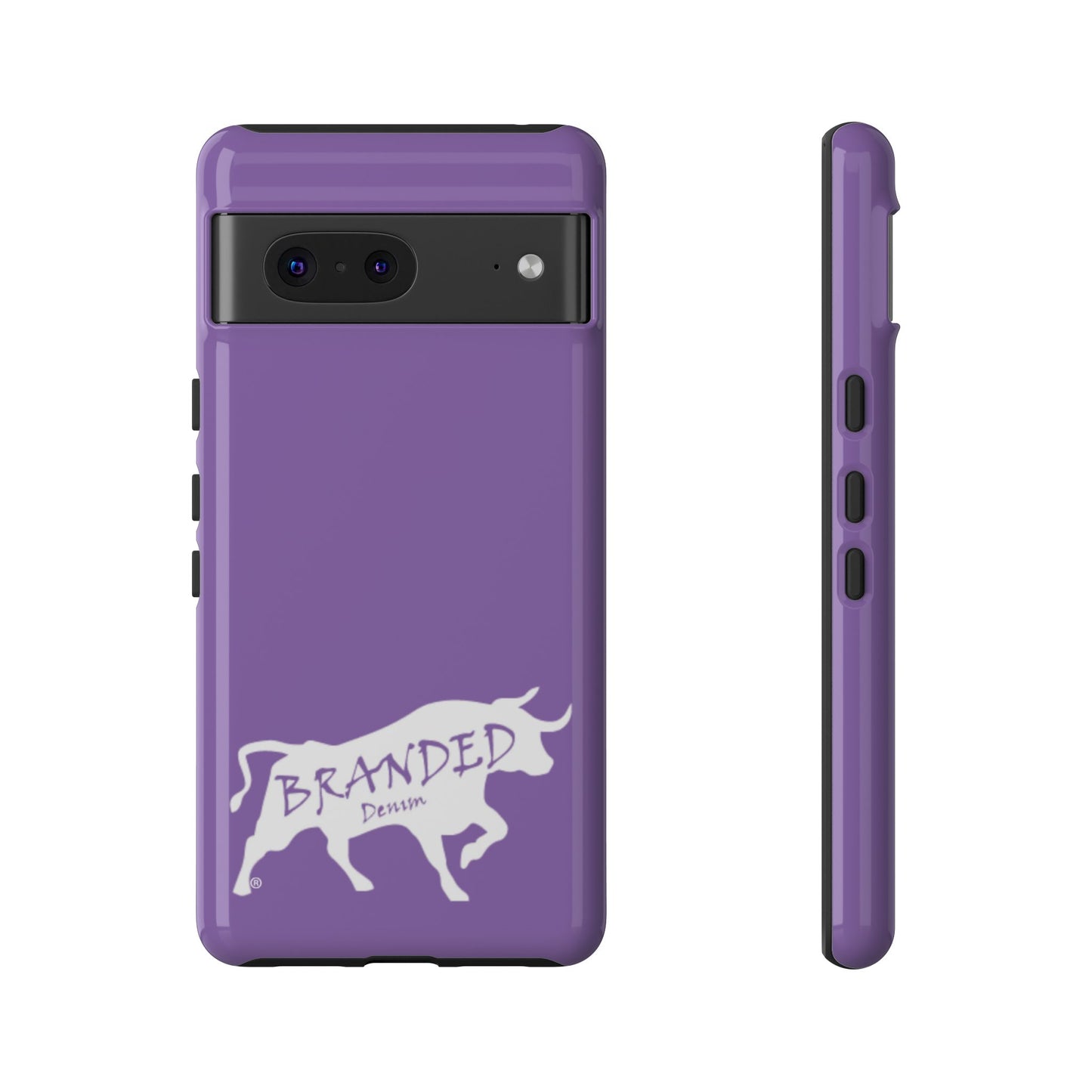 Purple Branded Denim Logo IPhone, Samsung, Google Tough Cases