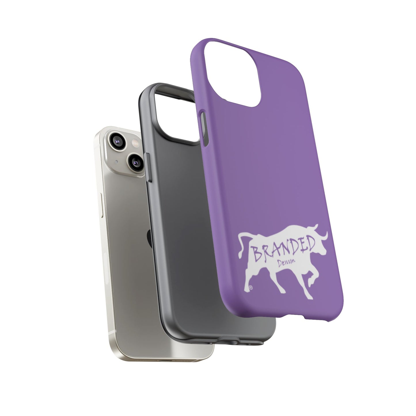 Purple Branded Denim Logo IPhone, Samsung, Google Tough Cases