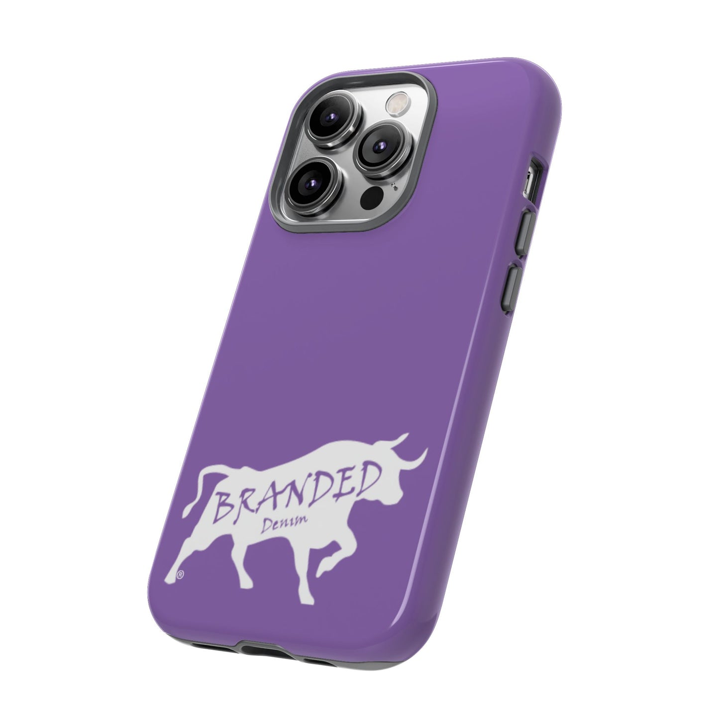 Purple Branded Denim Logo IPhone, Samsung, Google Tough Cases