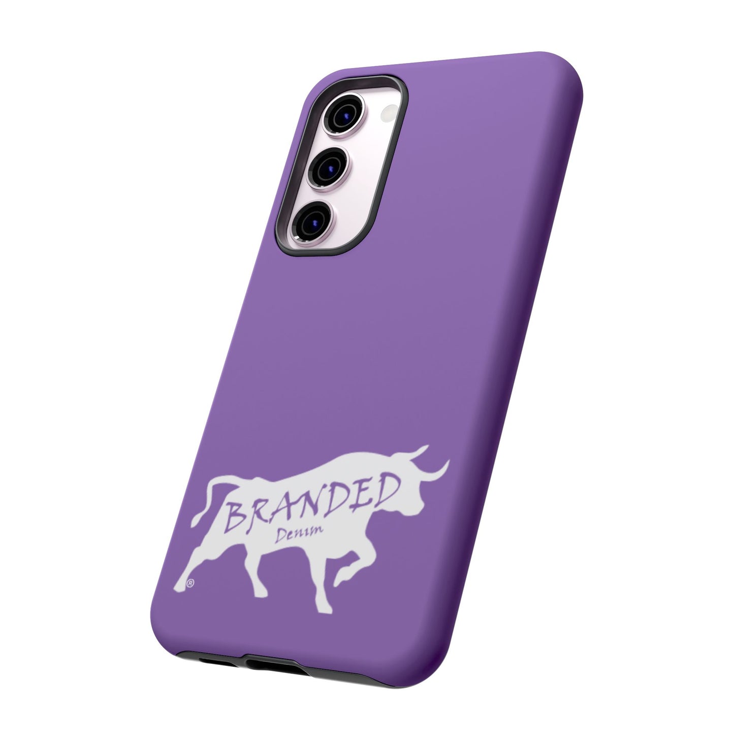 Purple Branded Denim Logo IPhone, Samsung, Google Tough Cases