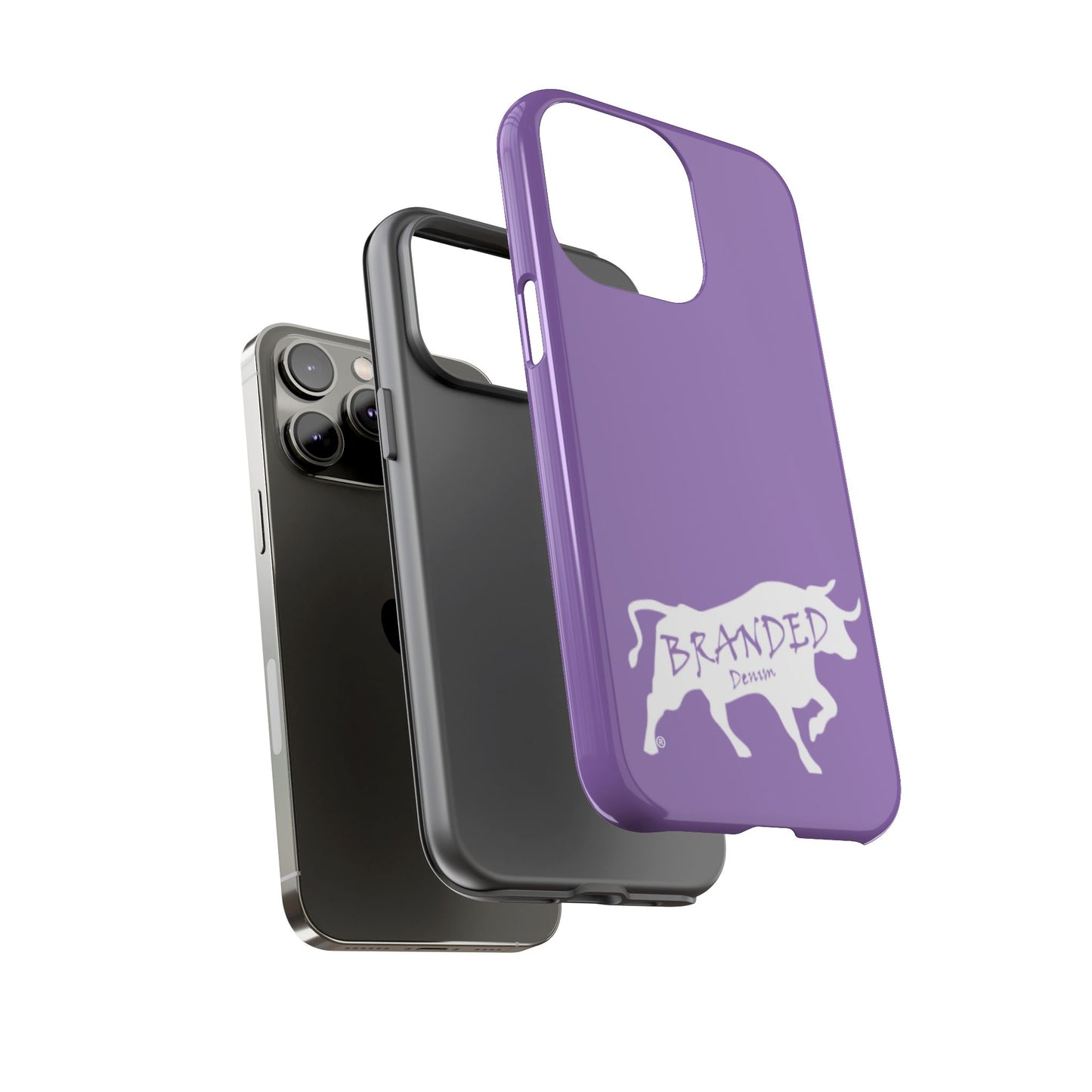 Purple Branded Denim Logo IPhone, Samsung, Google Tough Cases