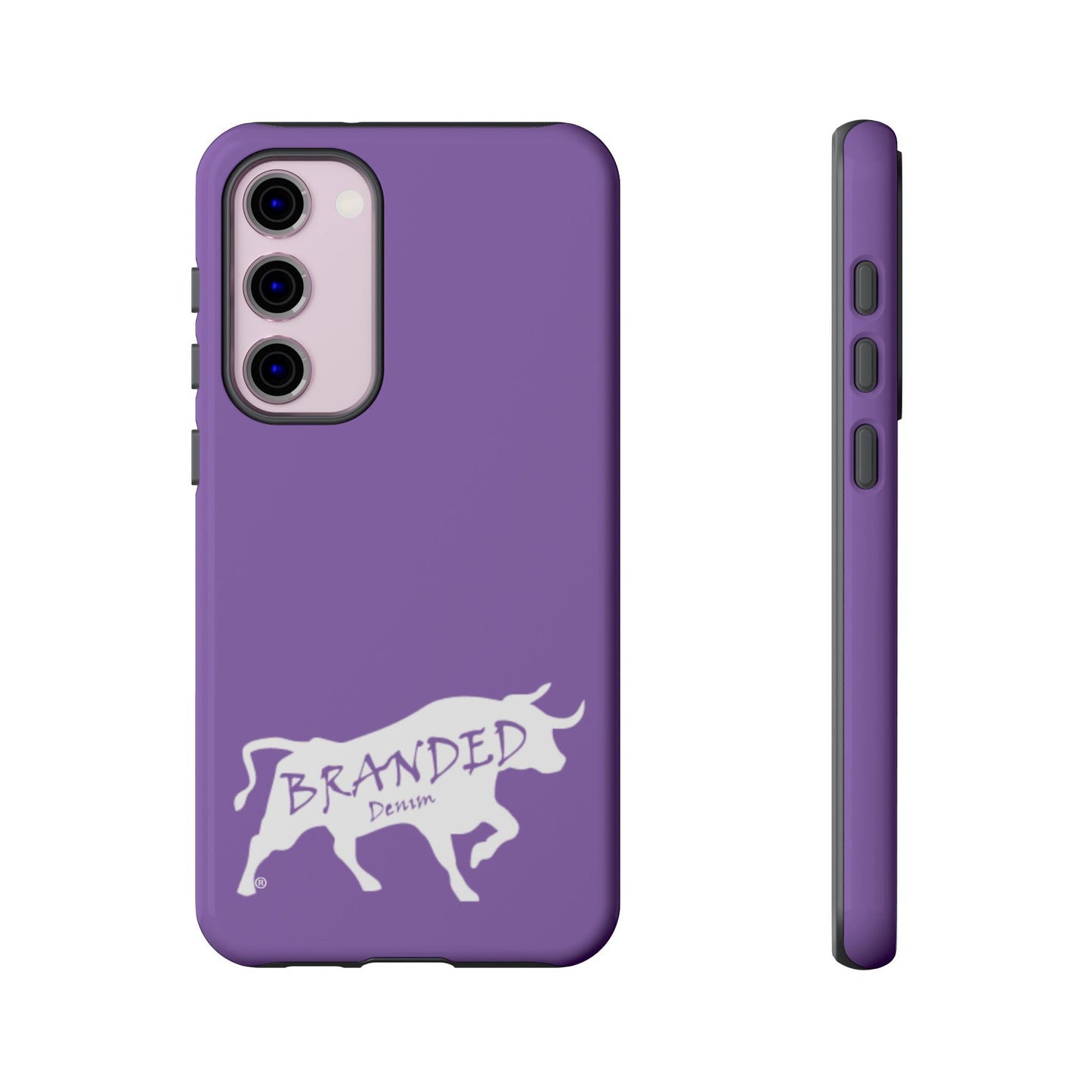 Purple Branded Denim Logo IPhone, Samsung, Google Tough Cases