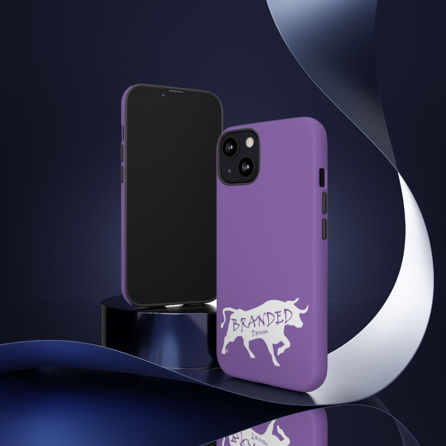 Purple Branded Denim Logo IPhone, Samsung, Google Tough Cases