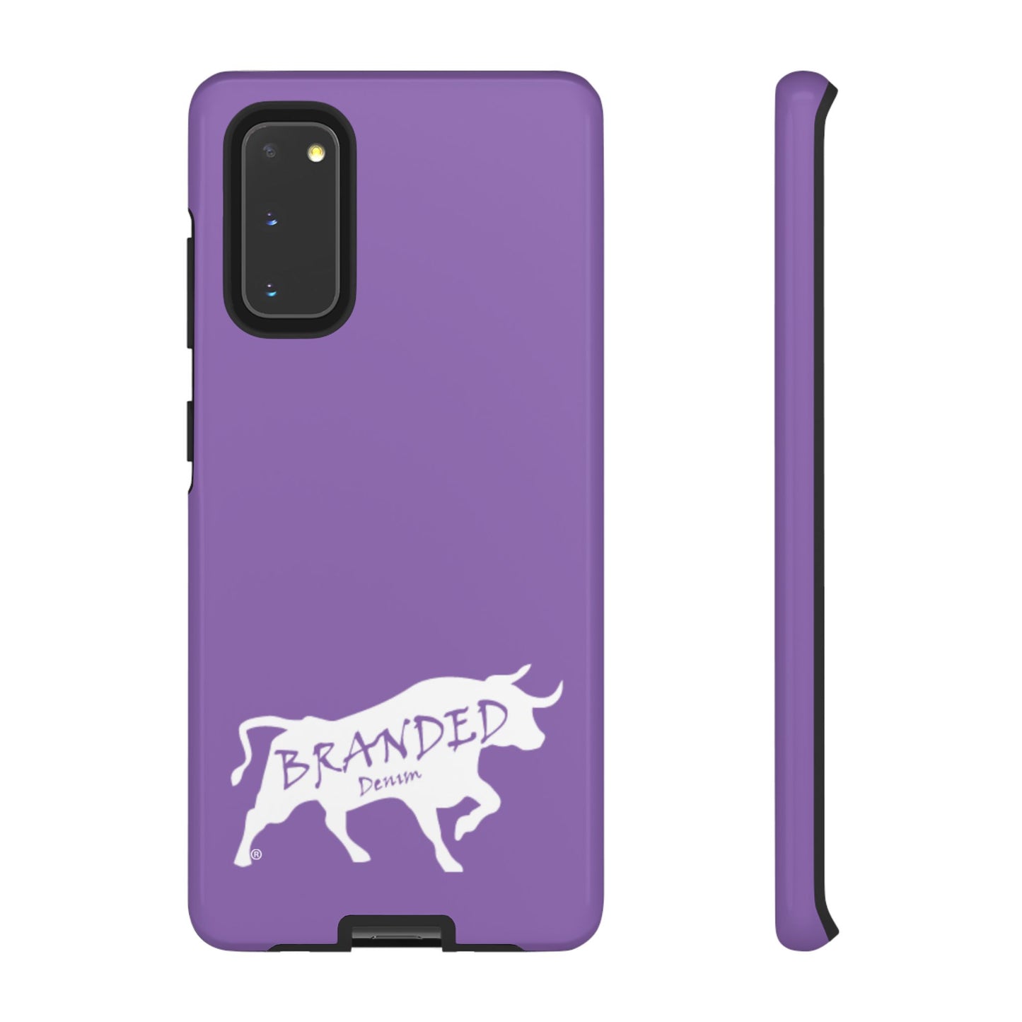 Purple Branded Denim Logo IPhone, Samsung, Google Tough Cases