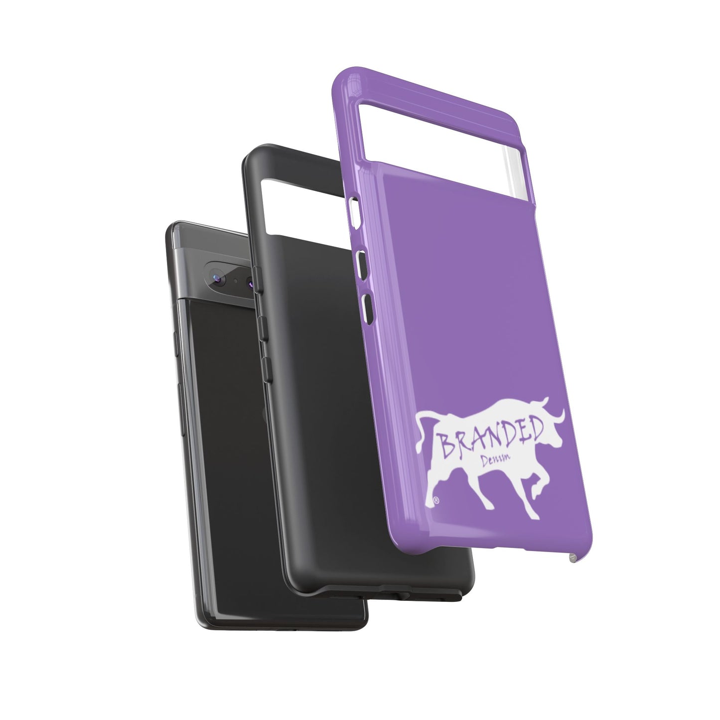 Purple Branded Denim Logo IPhone, Samsung, Google Tough Cases