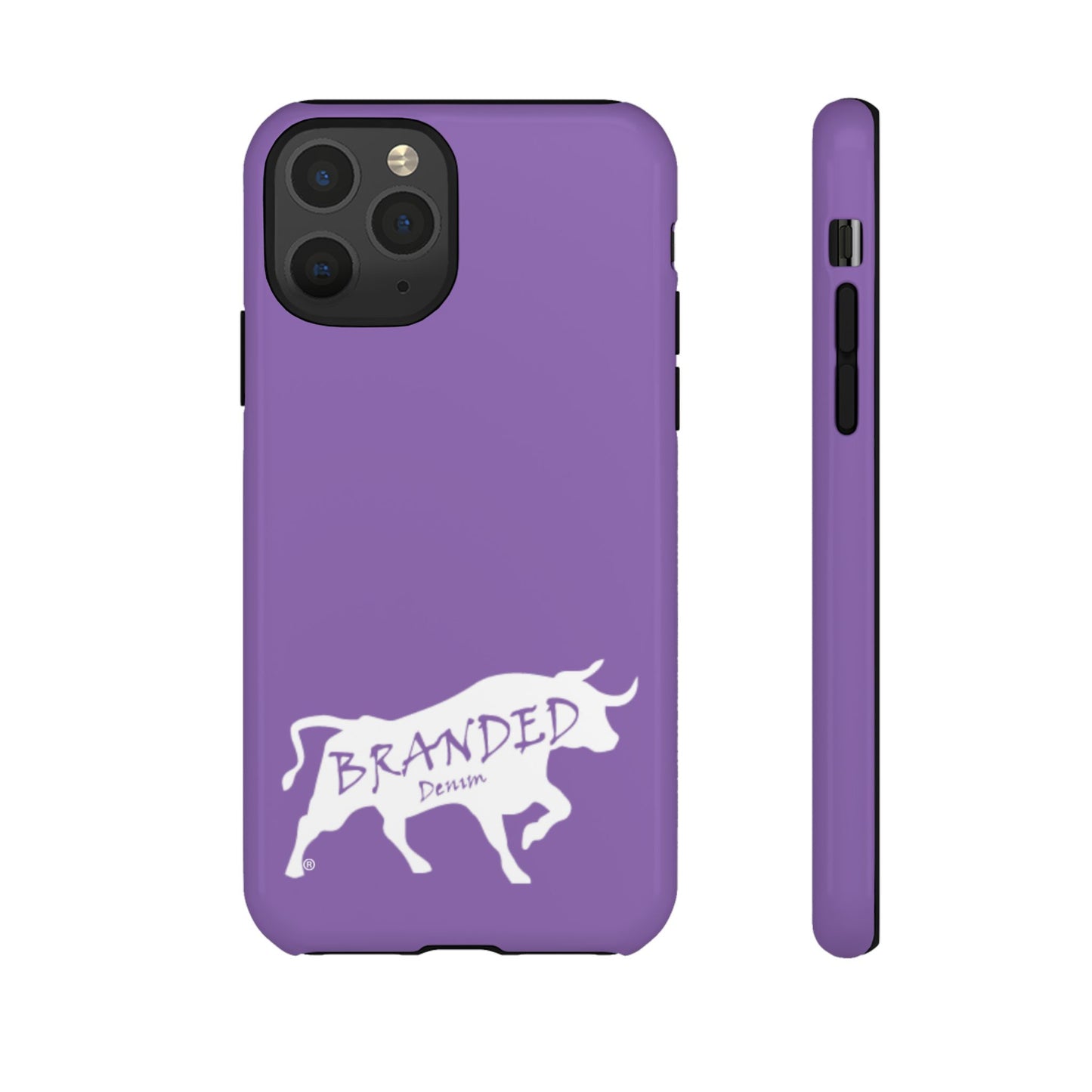 Purple Branded Denim Logo IPhone, Samsung, Google Tough Cases