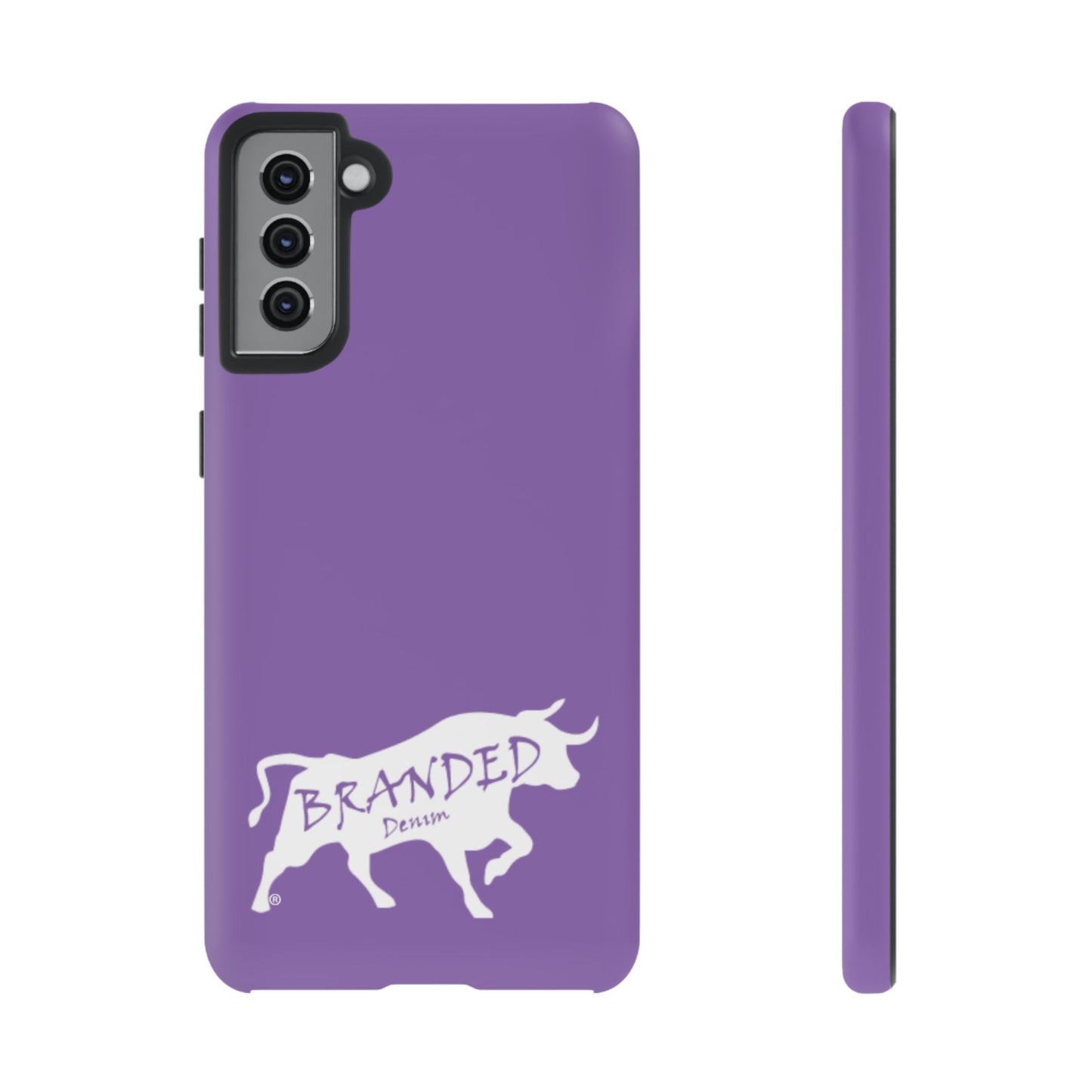 Purple Branded Denim Logo IPhone, Samsung, Google Tough Cases