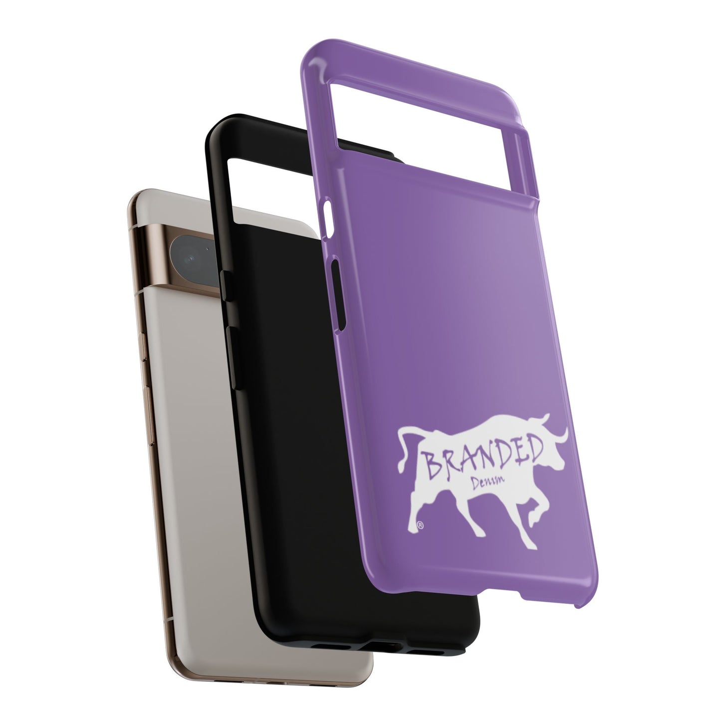 Purple Branded Denim Logo IPhone, Samsung, Google Tough Cases