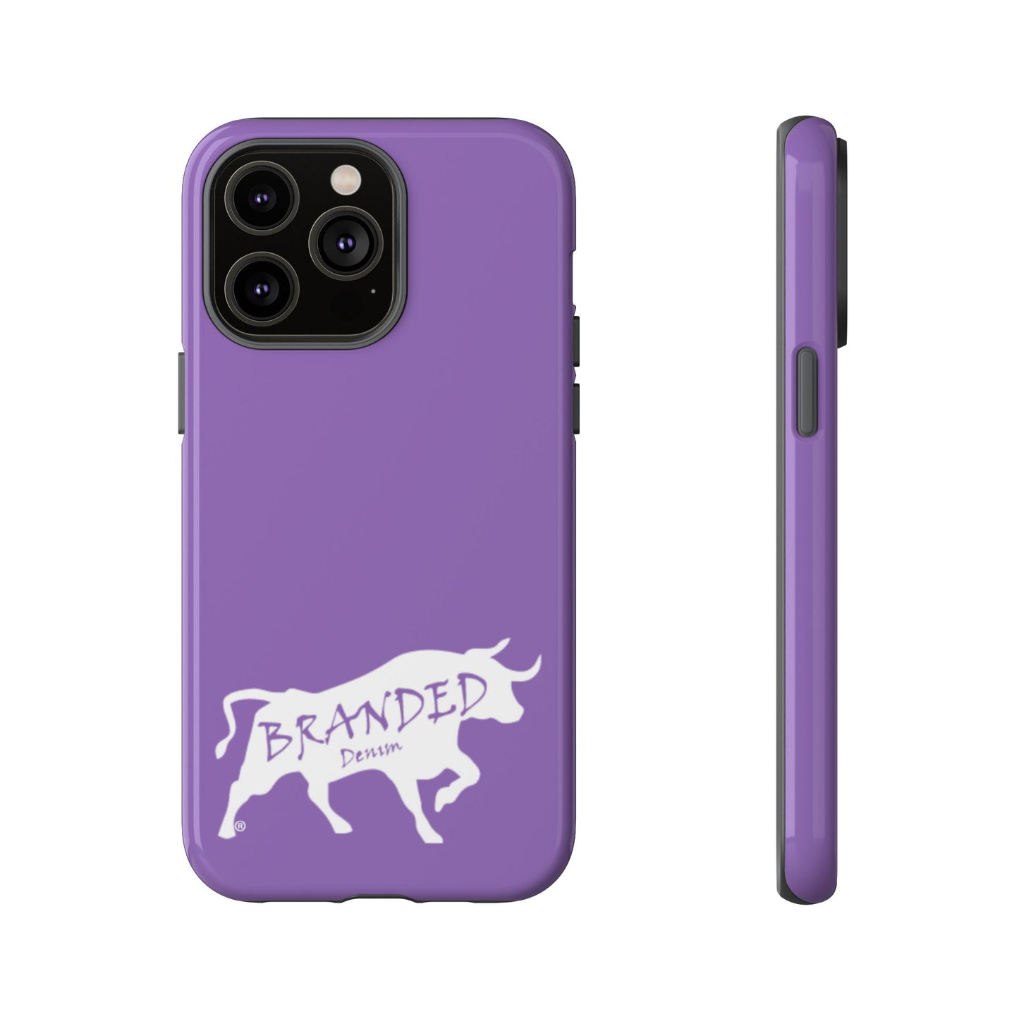 Purple Branded Denim Logo IPhone, Samsung, Google Tough Cases