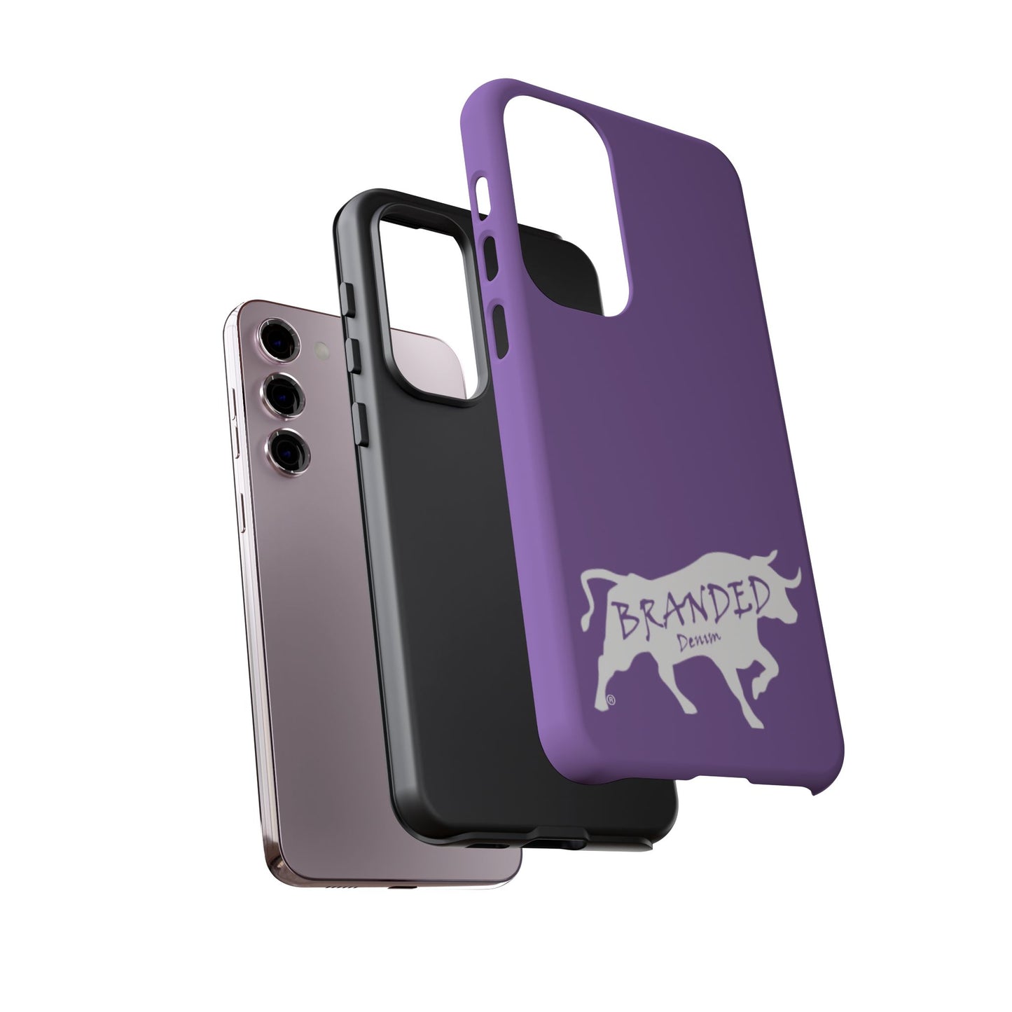 Purple Branded Denim Logo IPhone, Samsung, Google Tough Cases