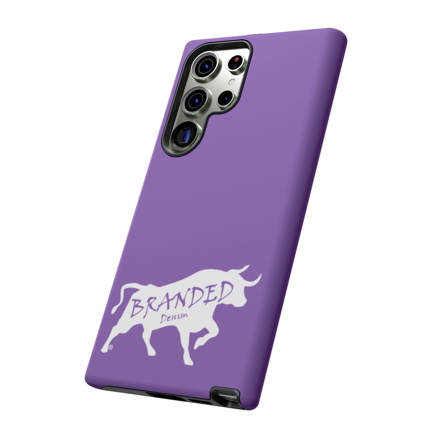 Purple Branded Denim Logo IPhone, Samsung, Google Tough Cases