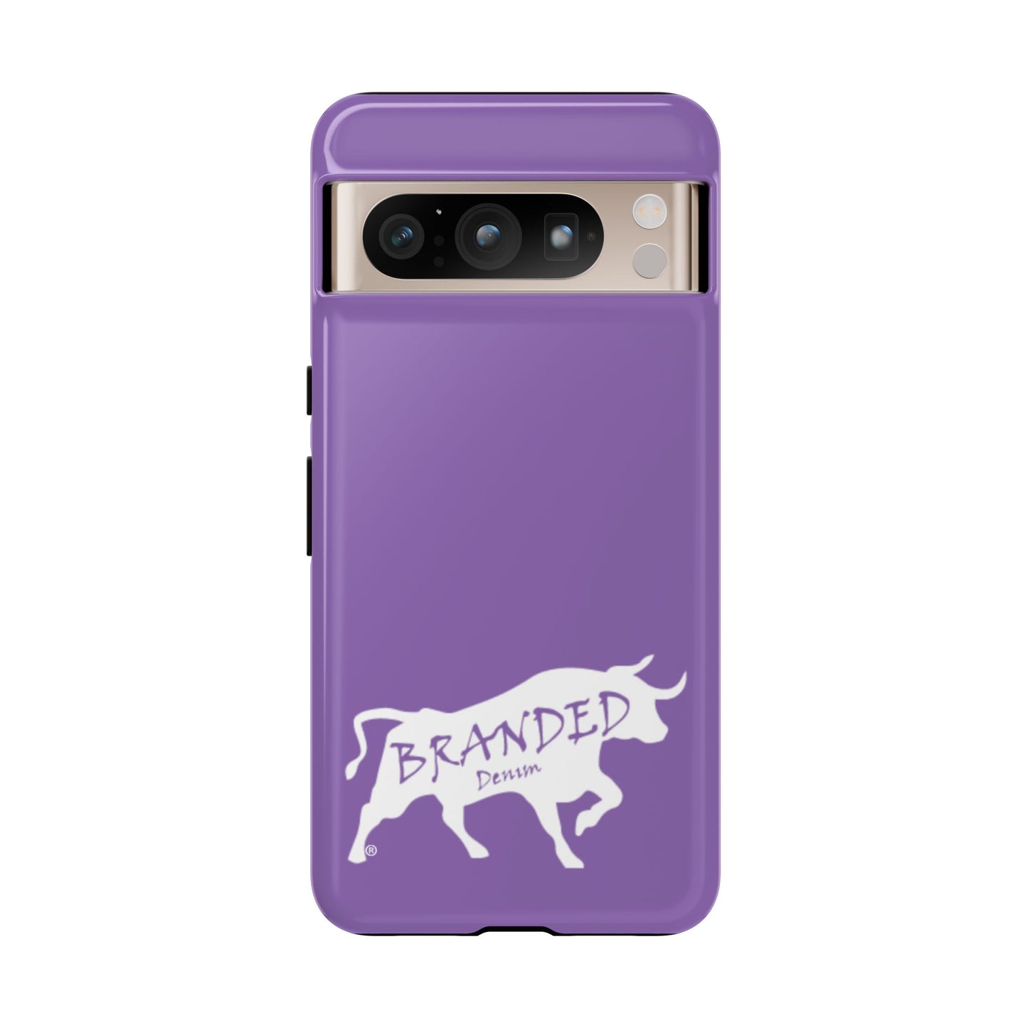 Purple Branded Denim Logo IPhone, Samsung, Google Tough Cases