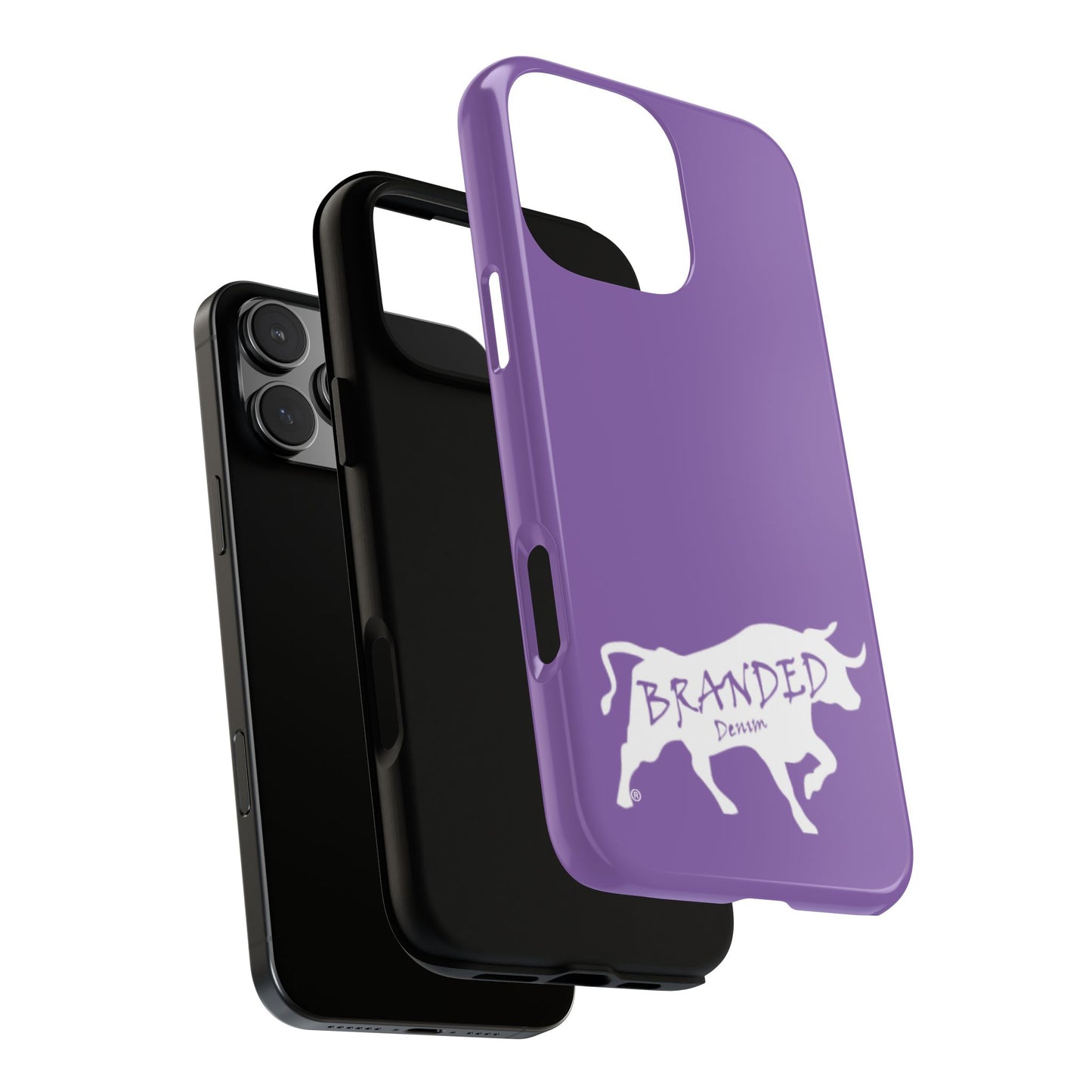 Purple Branded Denim Logo IPhone, Samsung, Google Tough Cases