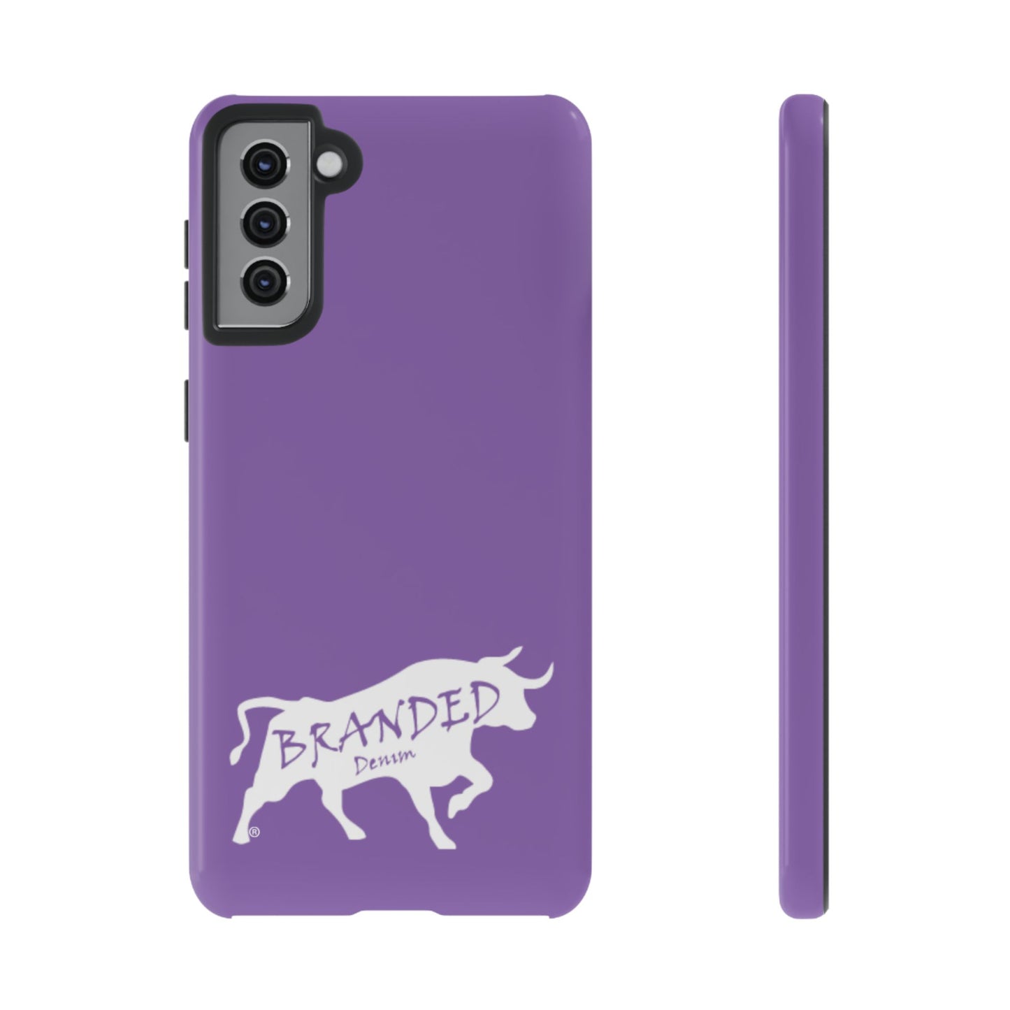 Purple Branded Denim Logo IPhone, Samsung, Google Tough Cases