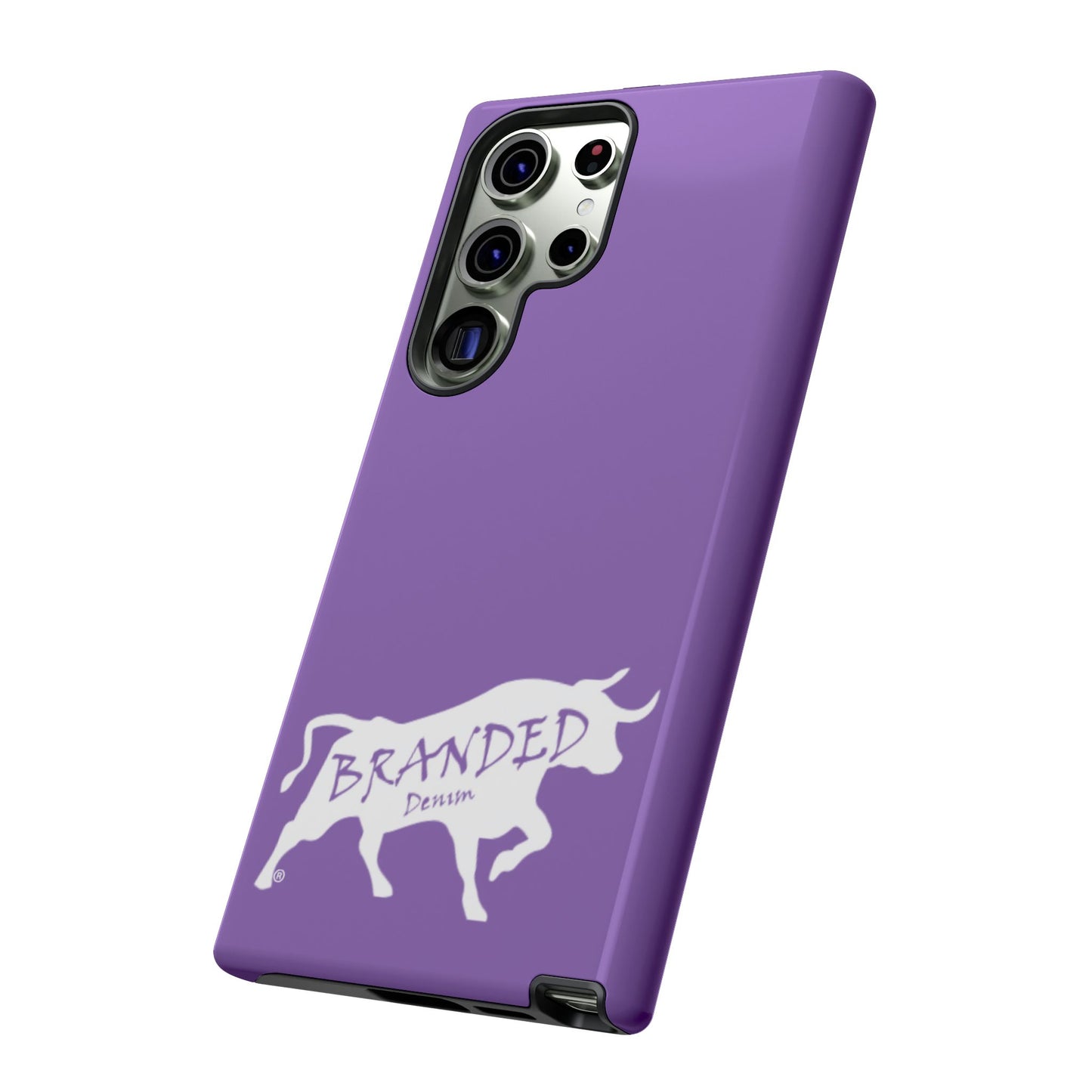 Purple Branded Denim Logo IPhone, Samsung, Google Tough Cases