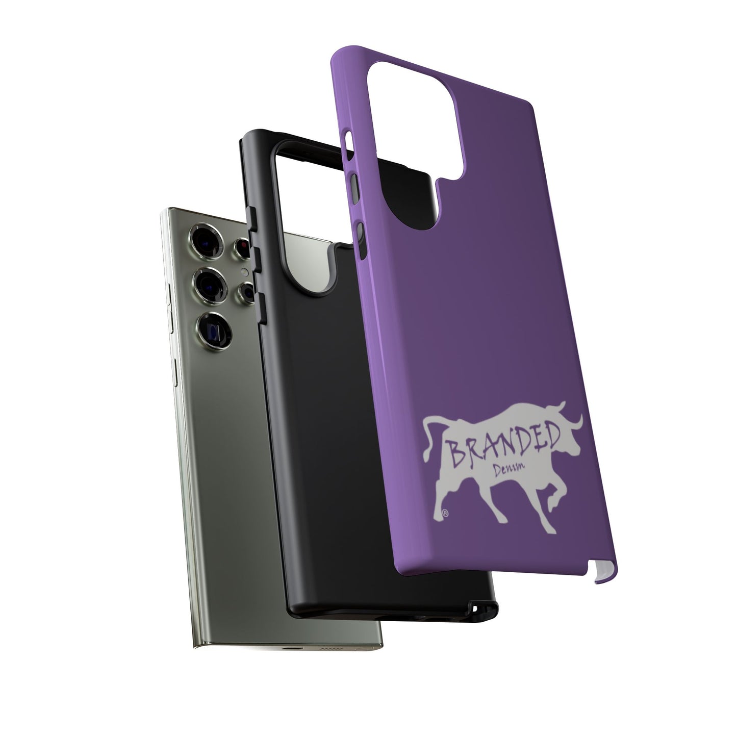 Purple Branded Denim Logo IPhone, Samsung, Google Tough Cases