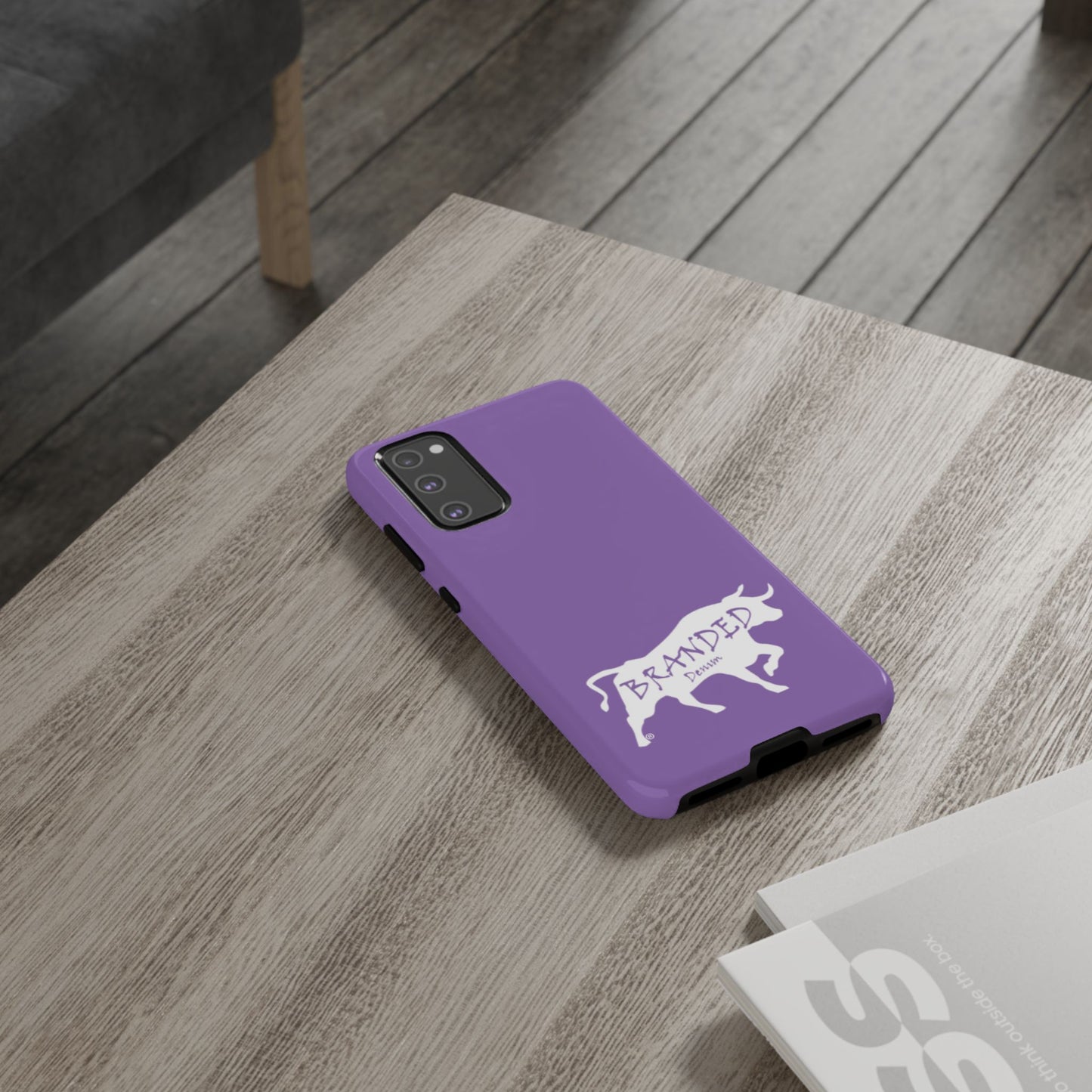 Purple Branded Denim Logo IPhone, Samsung, Google Tough Cases