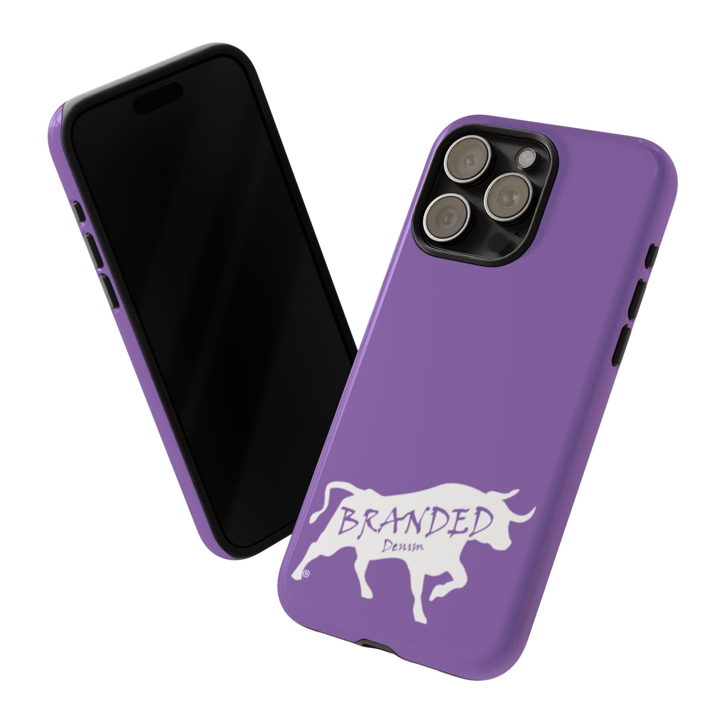 Purple Branded Denim Logo IPhone, Samsung, Google Tough Cases