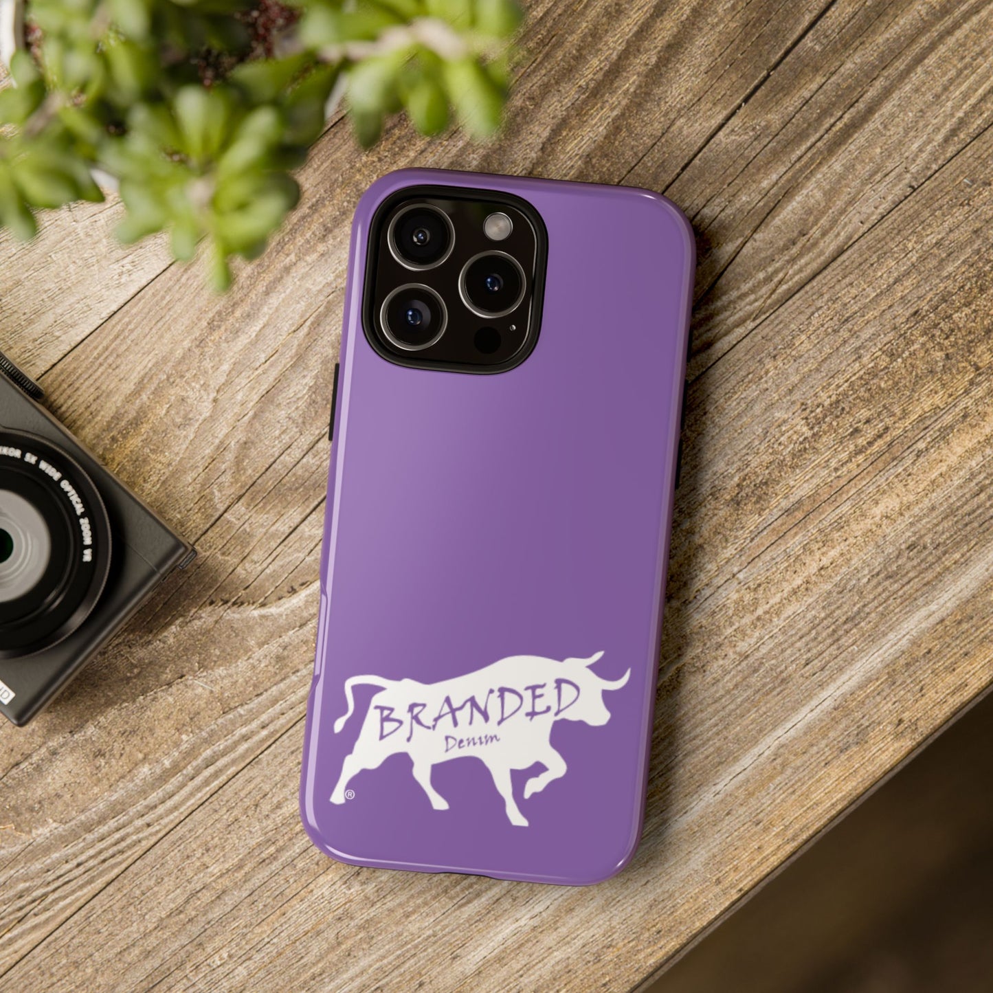 Purple Branded Denim Logo IPhone, Samsung, Google Tough Cases