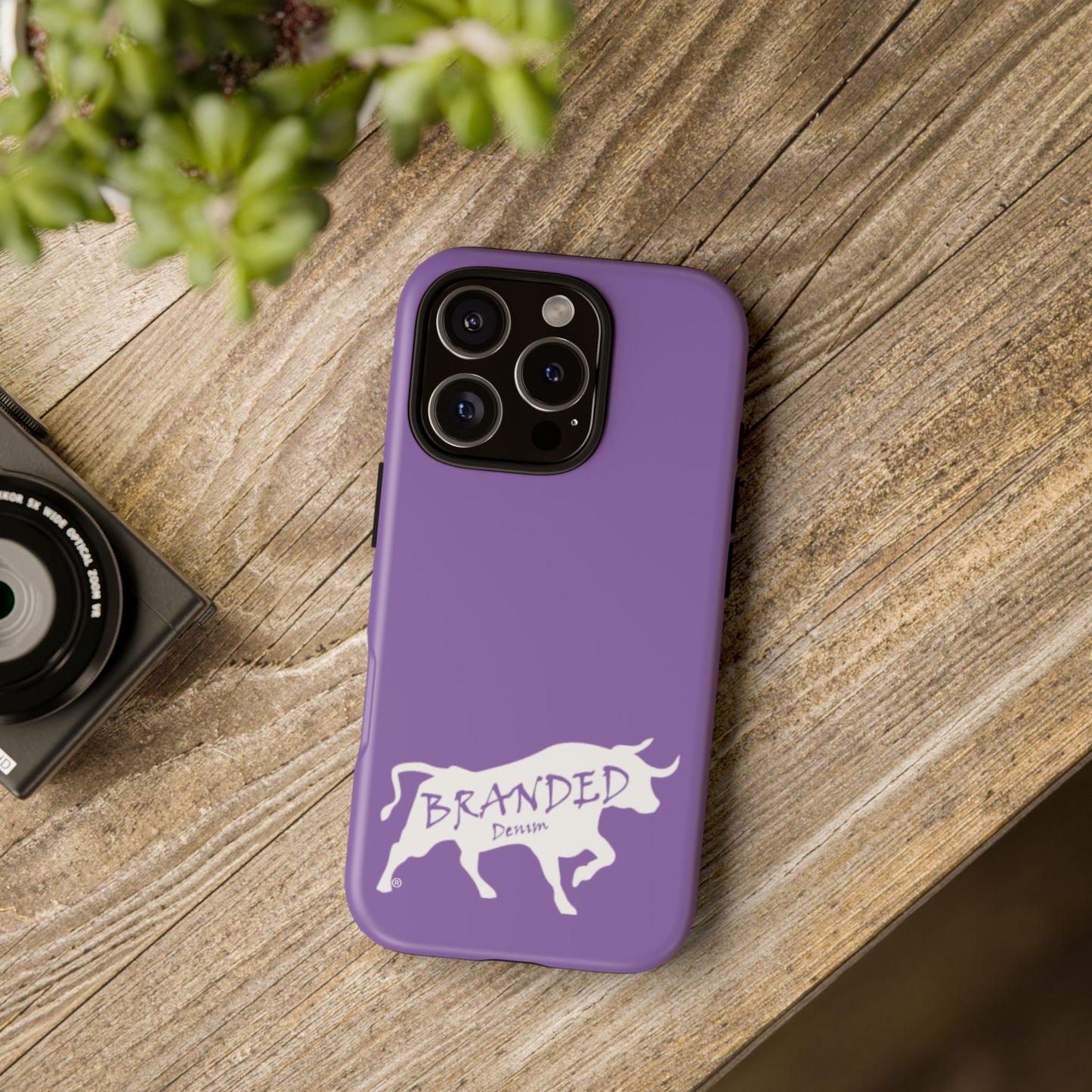 Purple Branded Denim Logo IPhone, Samsung, Google Tough Cases