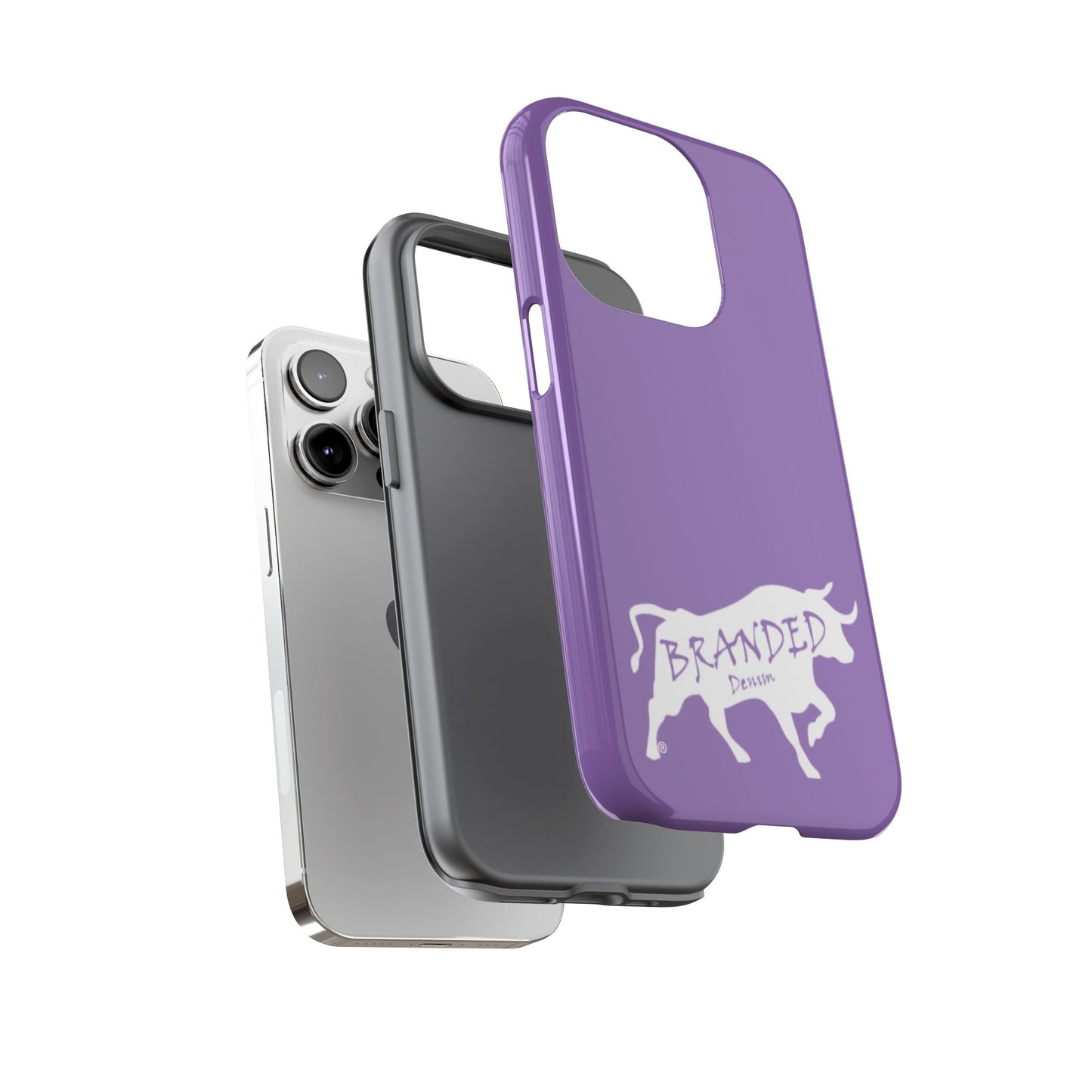 Purple Branded Denim Logo IPhone, Samsung, Google Tough Cases